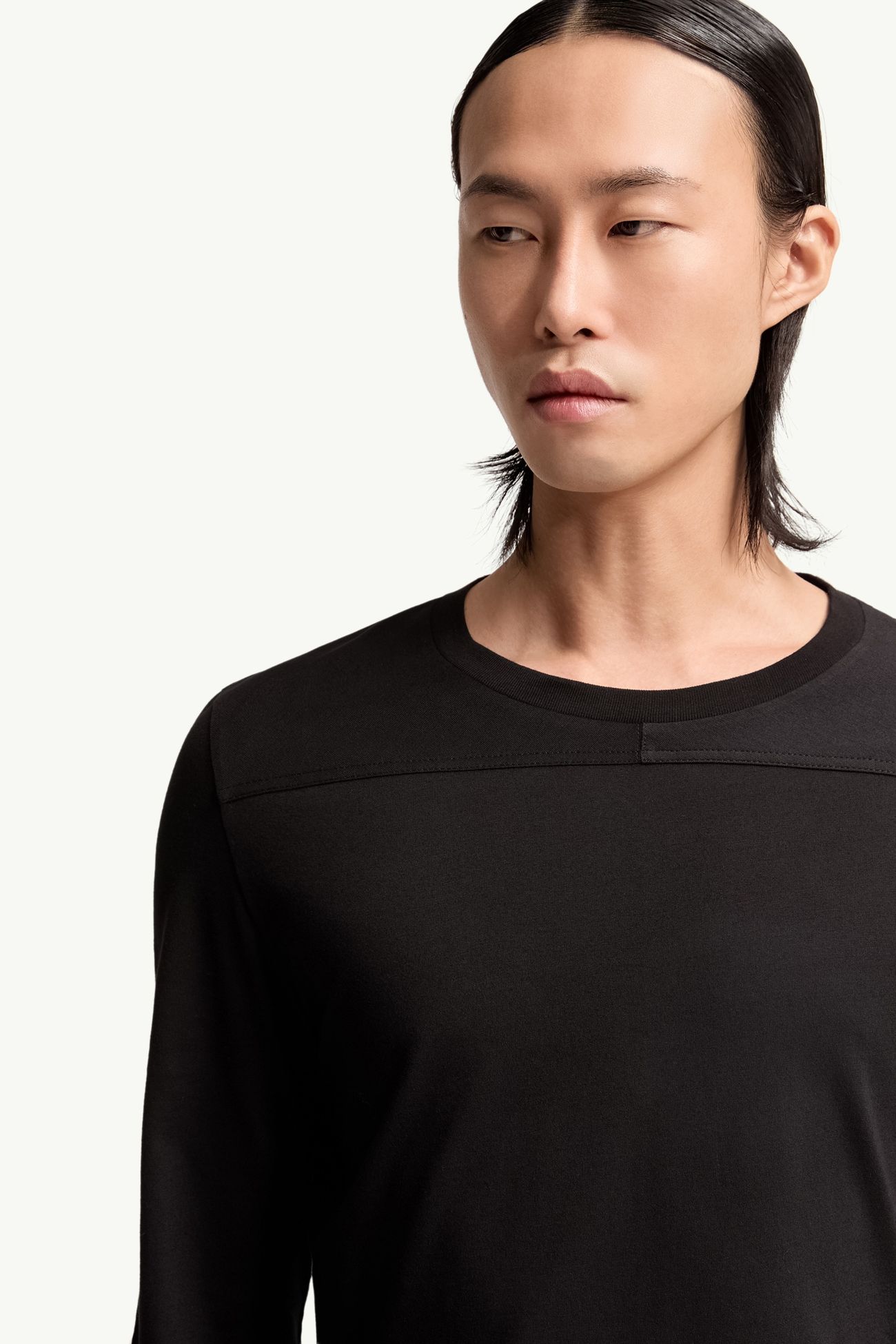 Moncler + Rick Owens Girder langärmeliges T-Shirt aus Baumwolle Genderneutral Schwarz Moncler 7