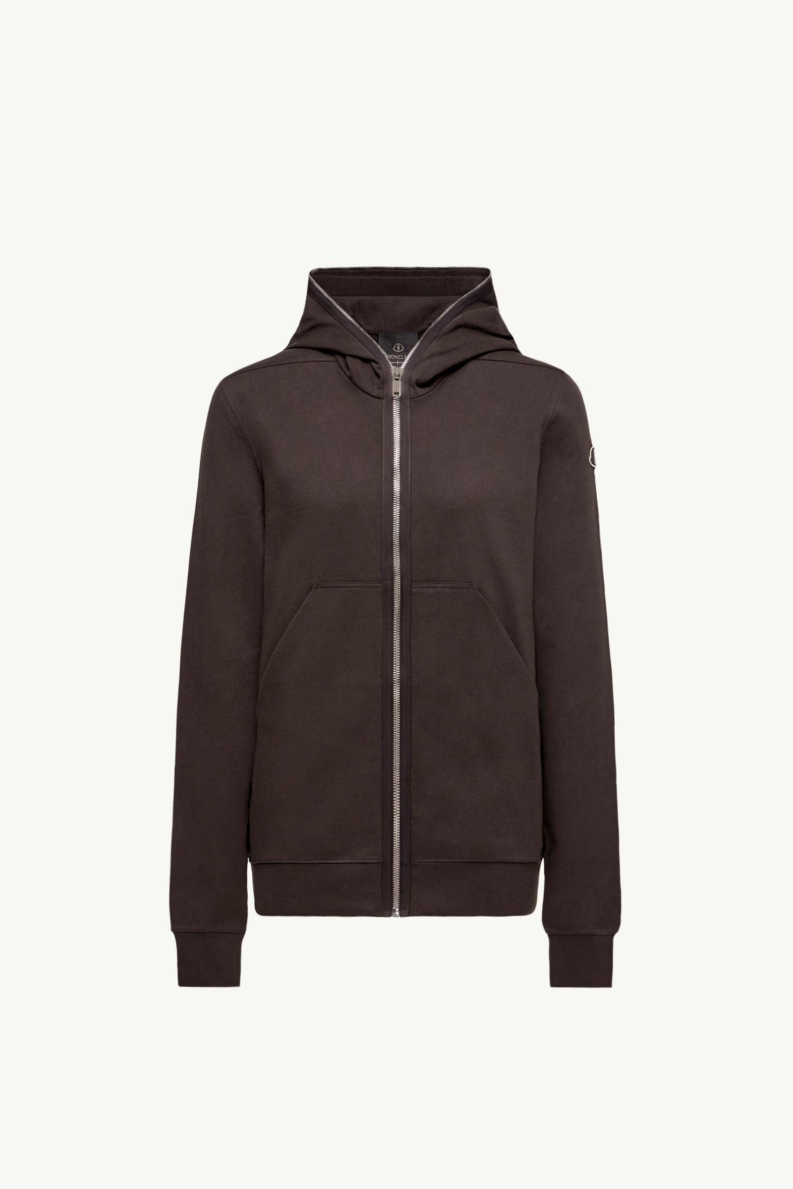 Brown Moncler + Rick Owens Cotton Ziplock Hoodie - Sweatshirts for