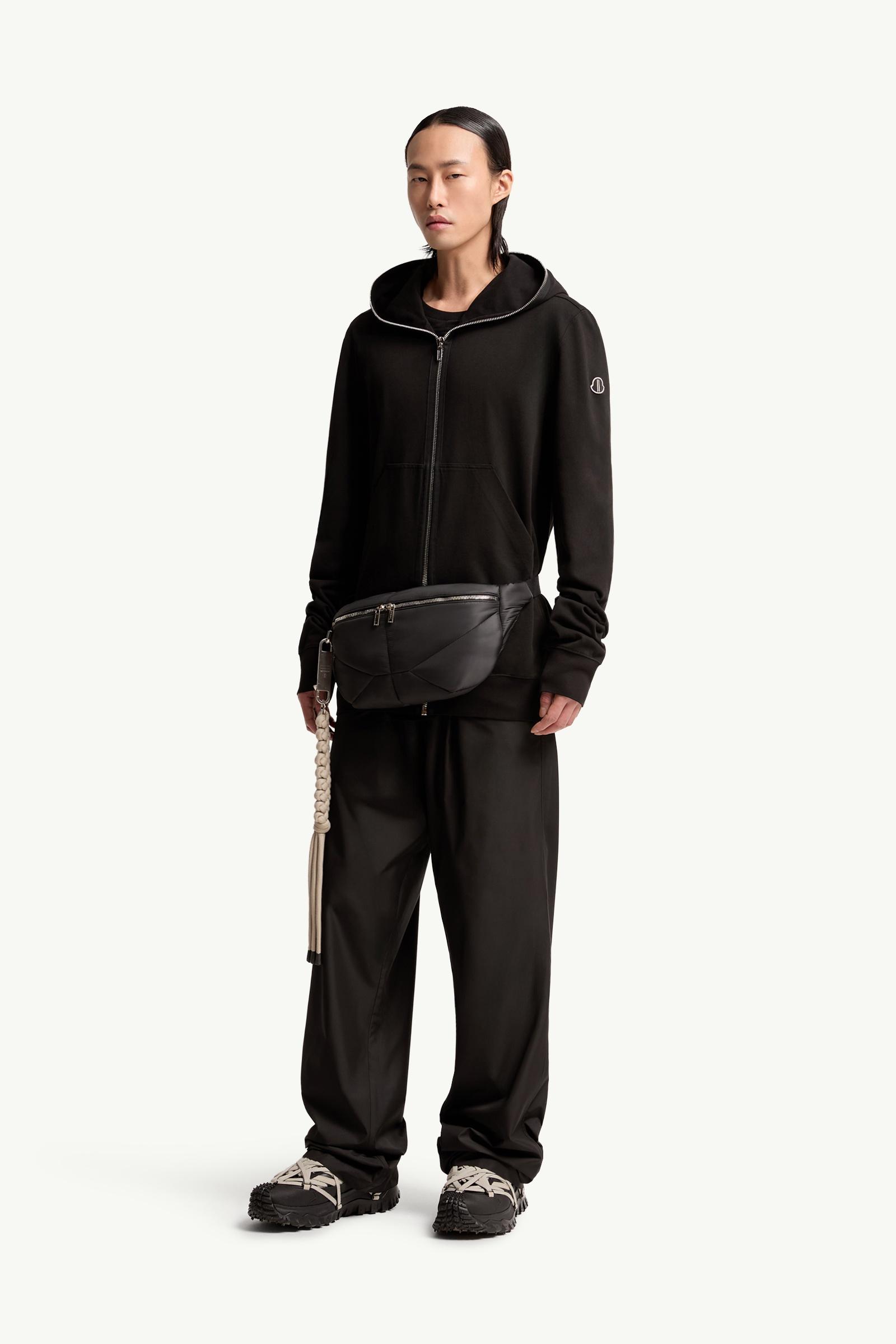 Black Moncler + Rick Owens Cotton Ziplock Hoodie - Sweatshirts for
