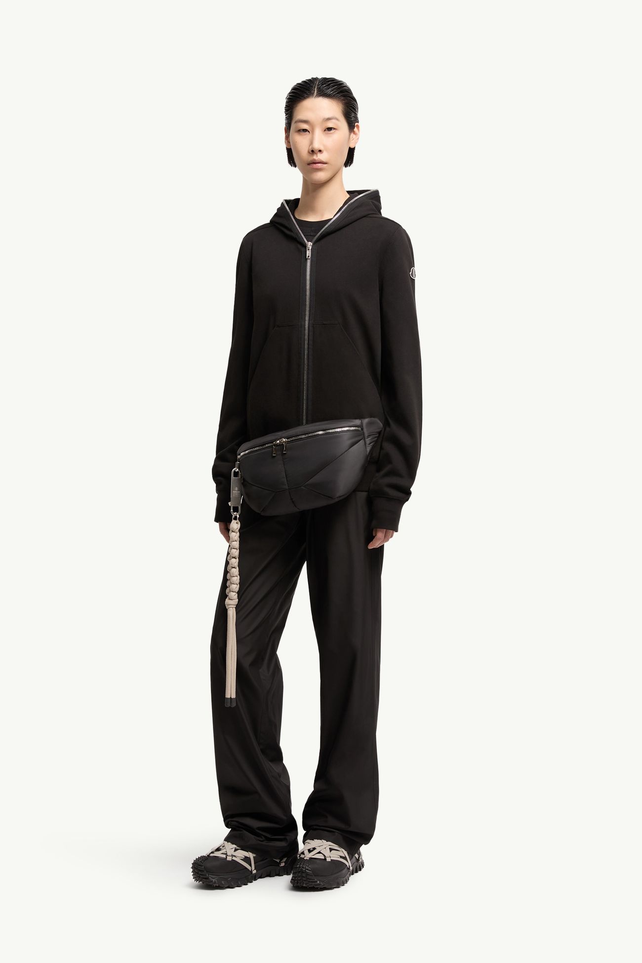 Moncler + Rick Owens Cotton Ziplock Hoodie Gender Neutral Black Moncler 2