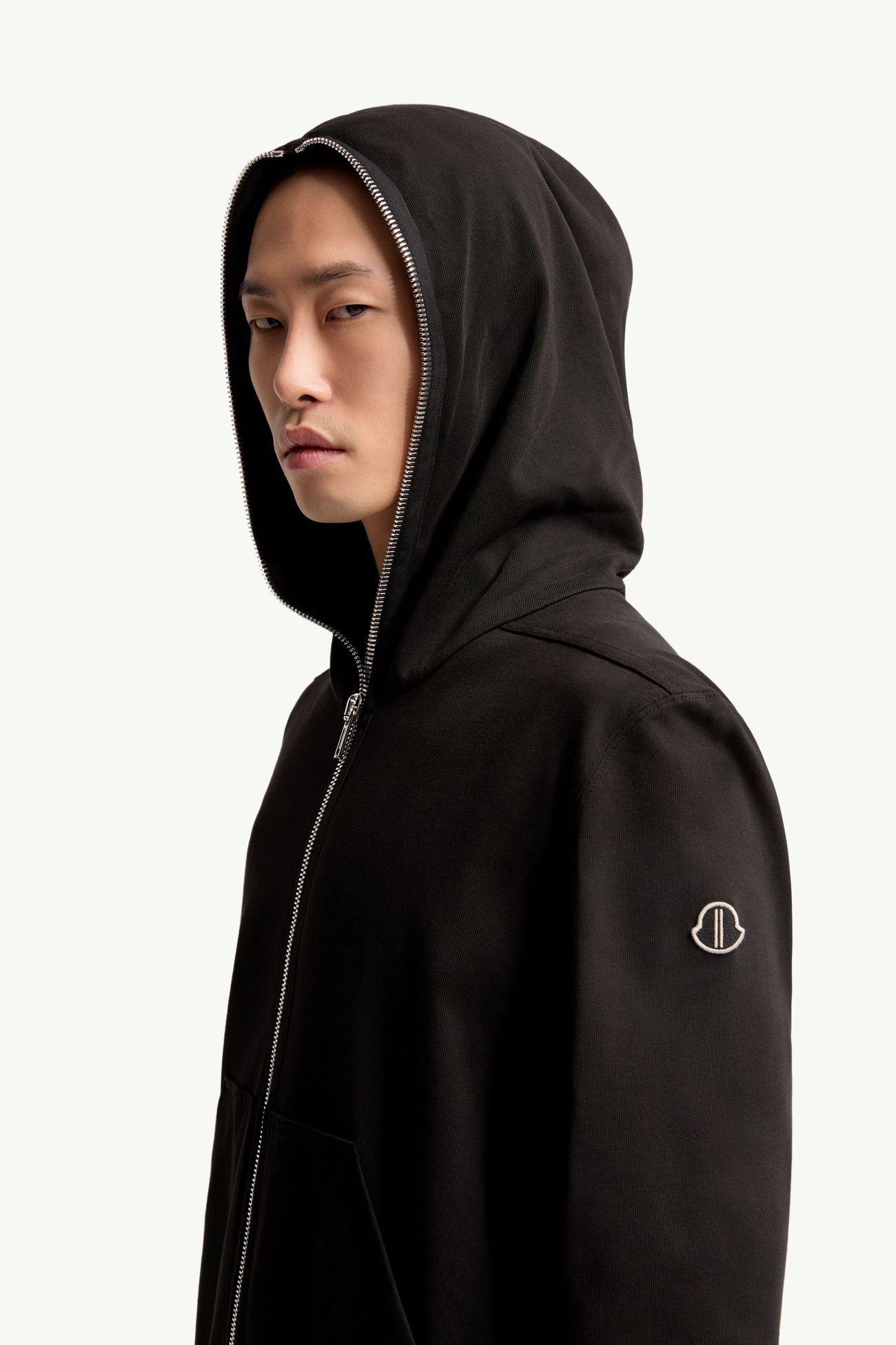 ブラック Moncler + Rick Owens Ziplock パーカー : Sweatshirts 向け 