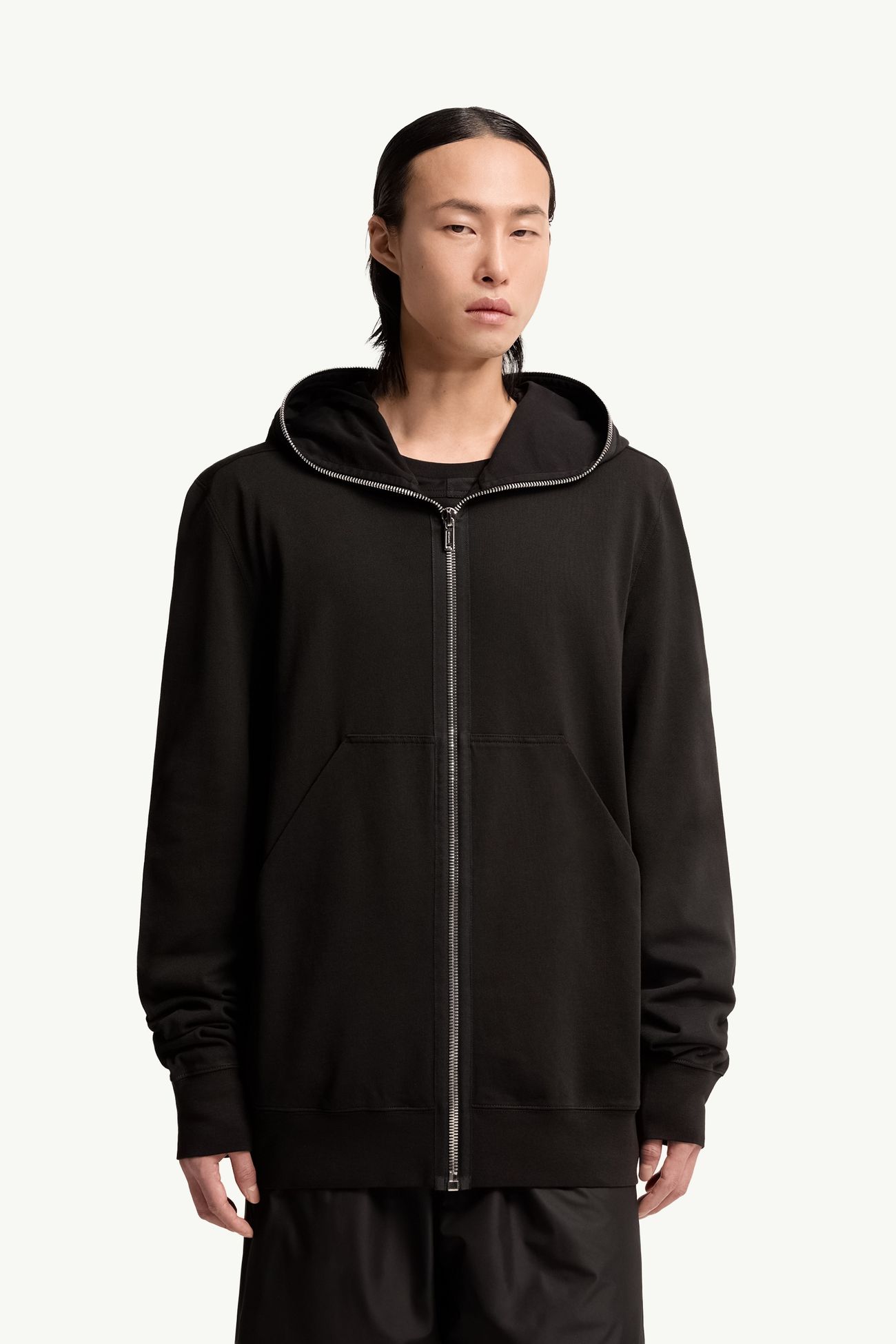 Moncler + Rick Owens Ziplock男女款棉质连帽卫衣 中性 黑色 Moncler 5