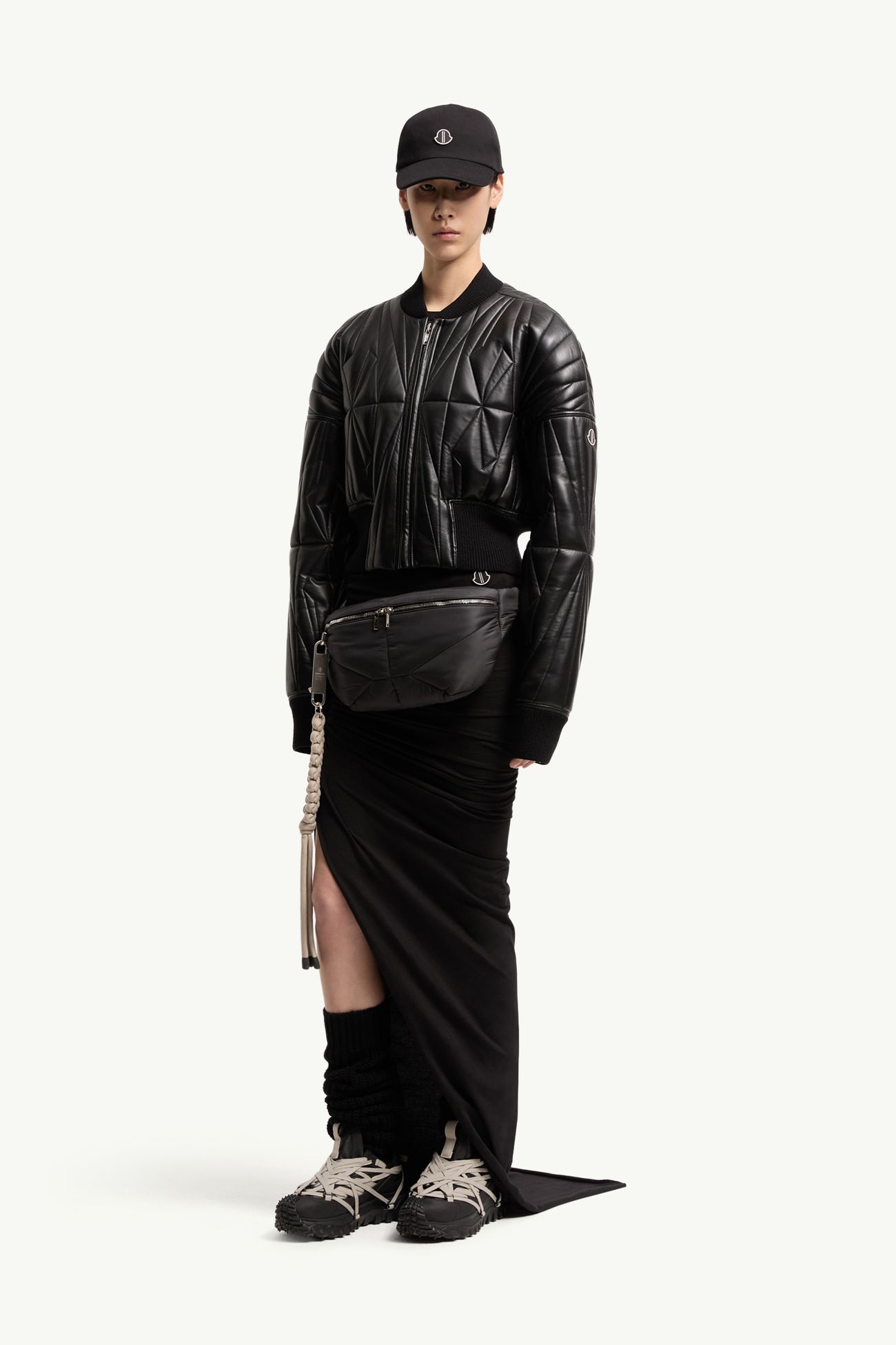 Gonna regolabile Moncler + Rick Owens in cotone Donna Nero Moncler 0