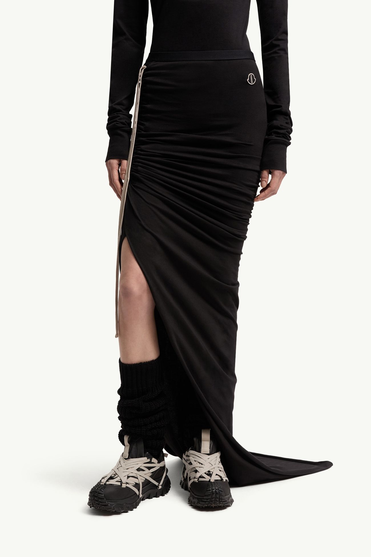 Gonna regolabile Moncler + Rick Owens in cotone Donna Nero Moncler 3