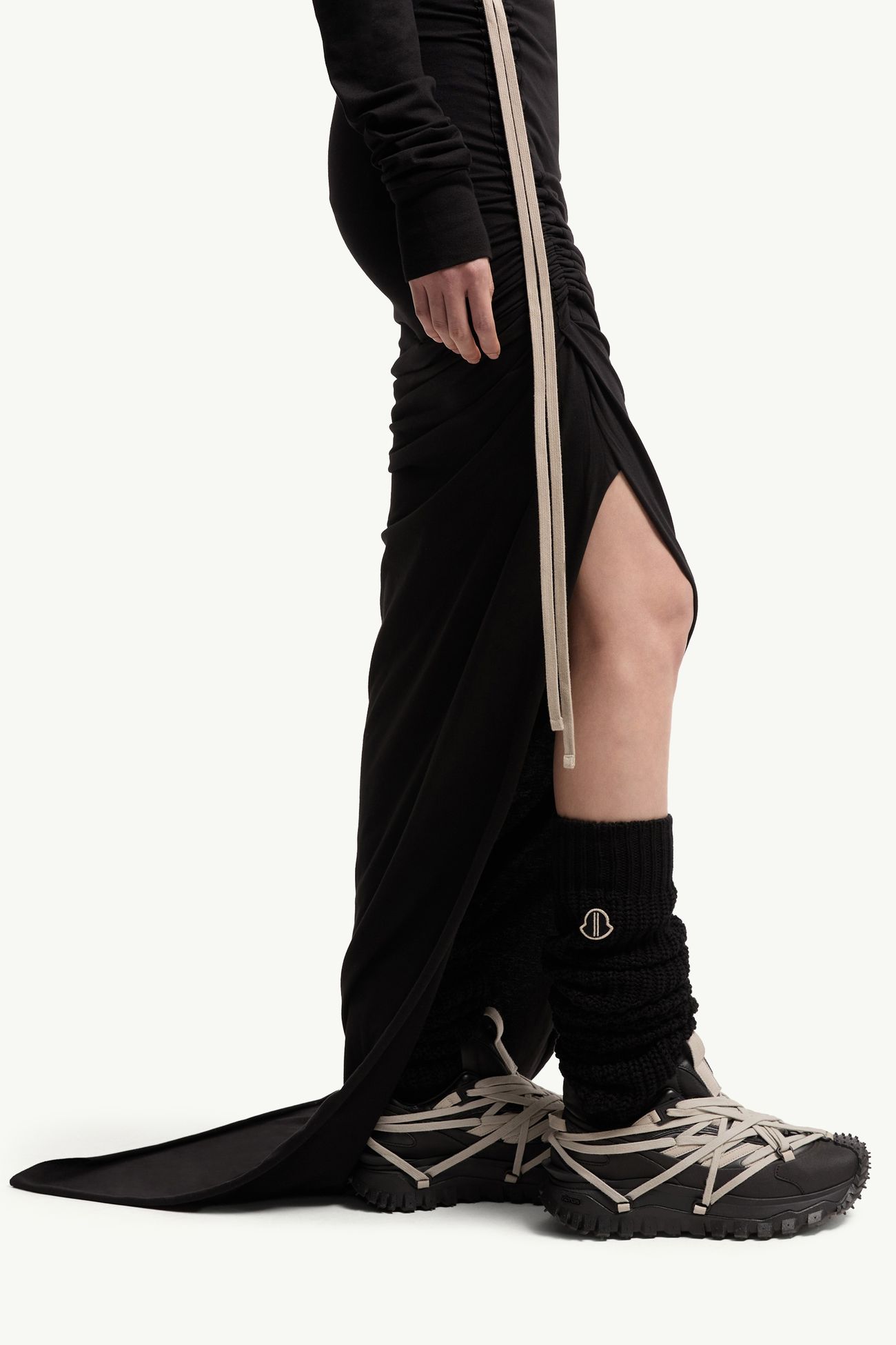 Gonna regolabile Moncler + Rick Owens in cotone Donna Nero Moncler 5