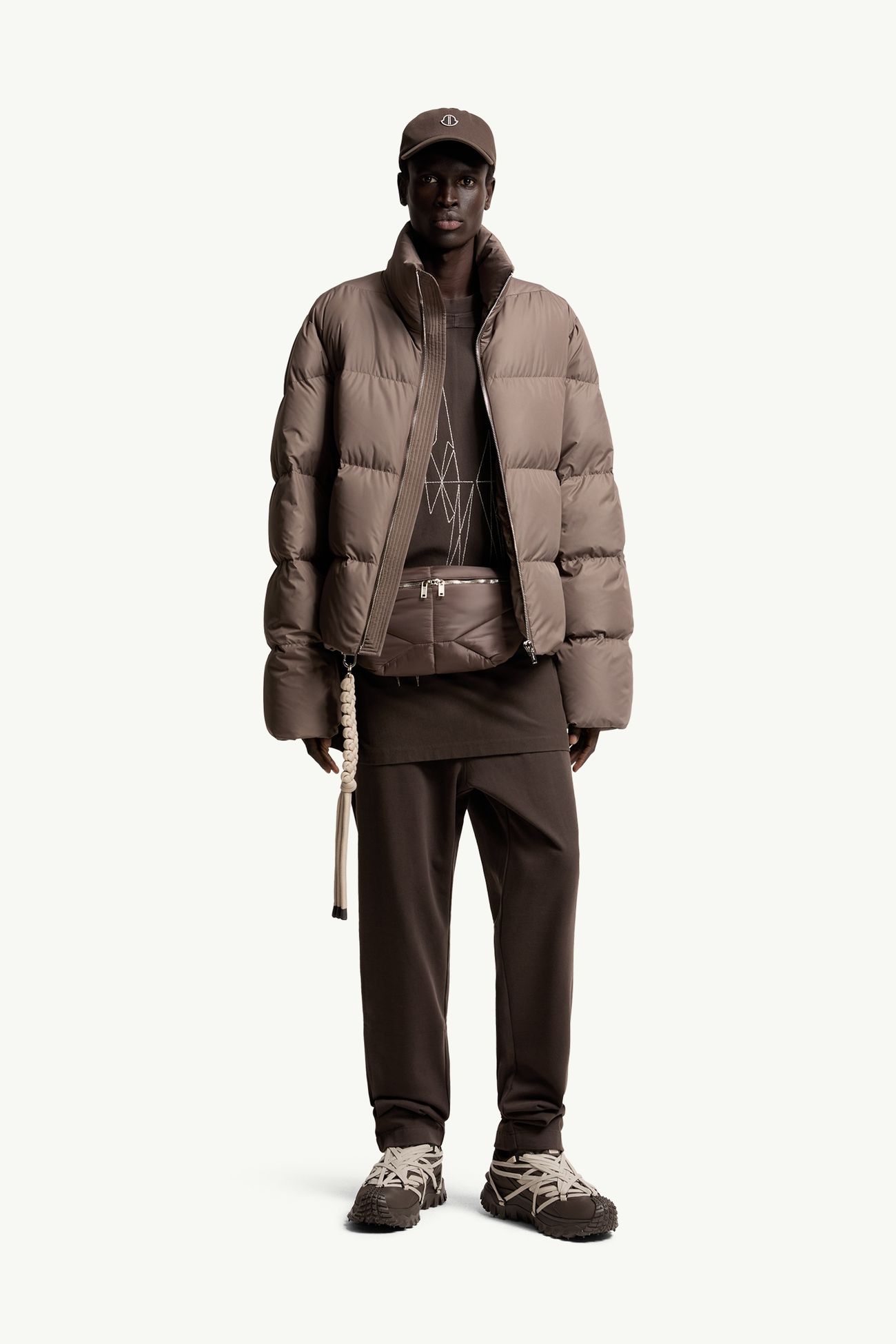 ブラウン Moncler + Rick Owens スウェットパンツ : パンツ＆ショーツ 