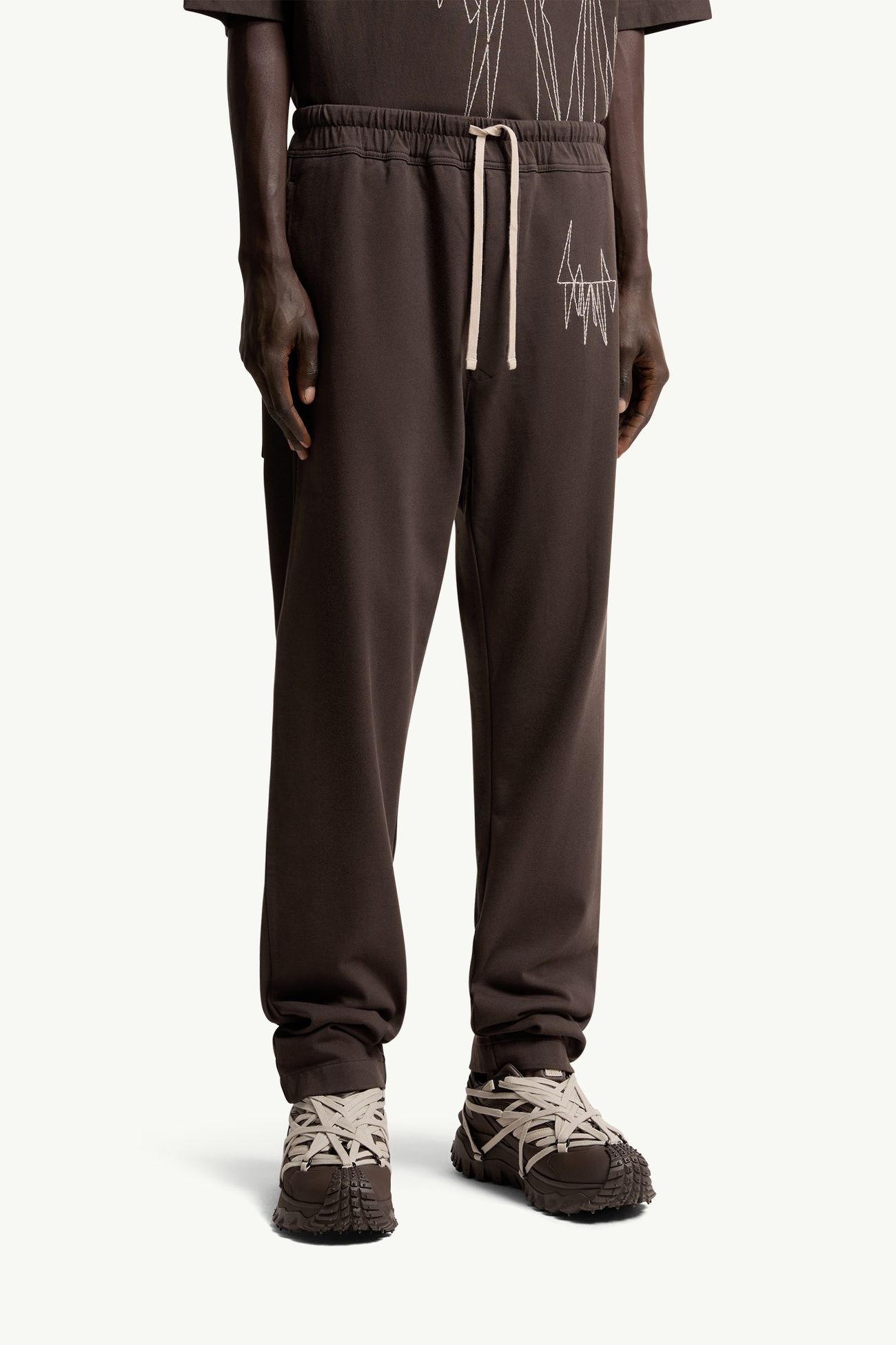 Moncler + Rick Owens 코튼 스웨트팬츠 젠더 뉴트럴 브라운 Moncler 4