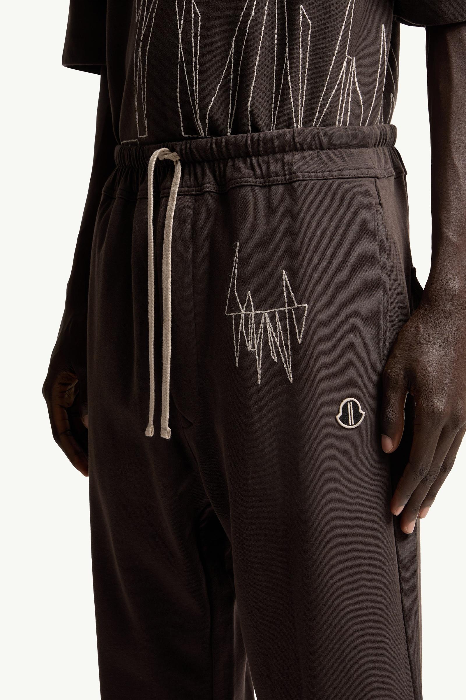 Brown Moncler + Rick Owens Cotton Sweatpants - Pants & Shorts for