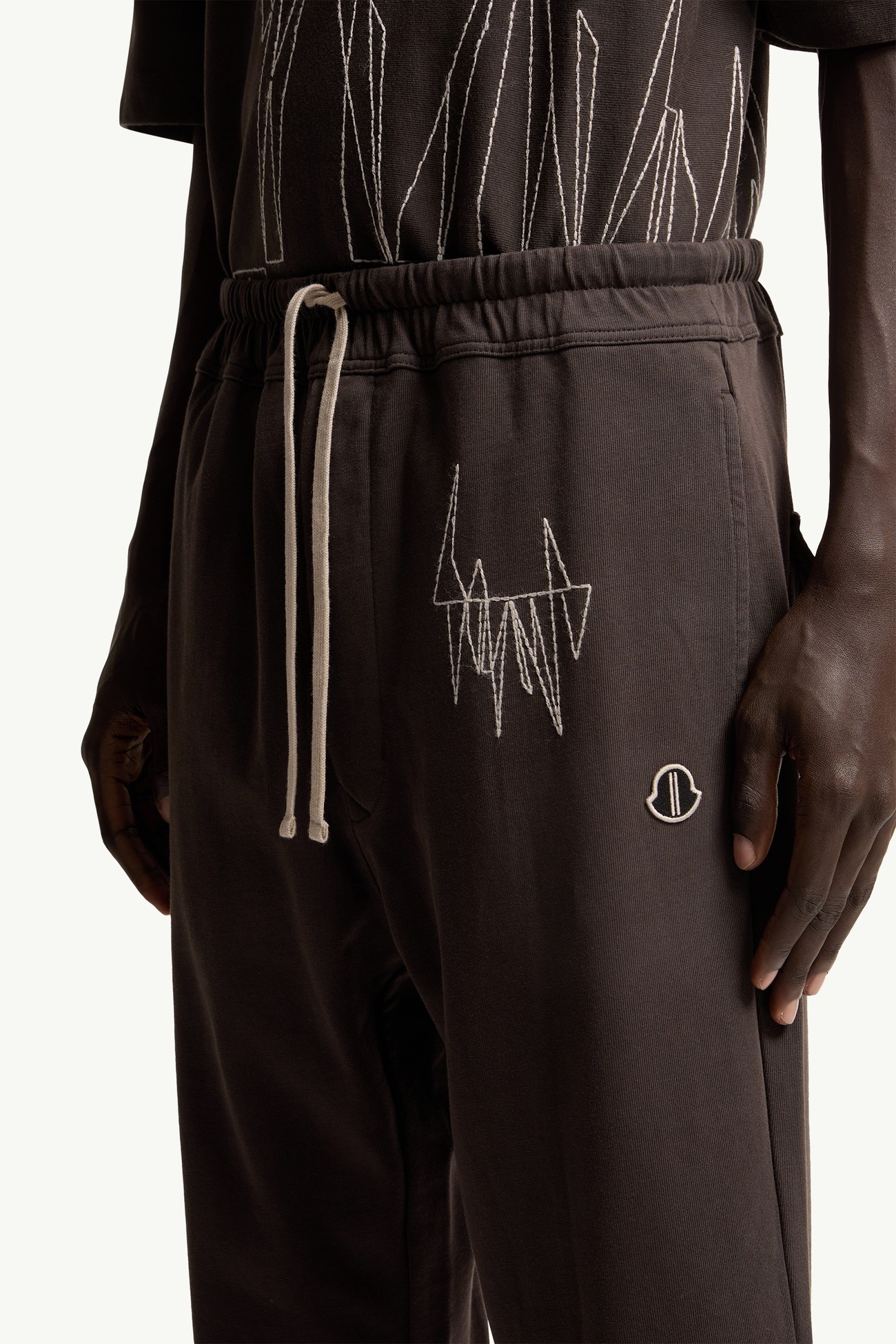 Moncler + Rick Owens Cotton Sweatpants Gender Neutral Brown Moncler 7
