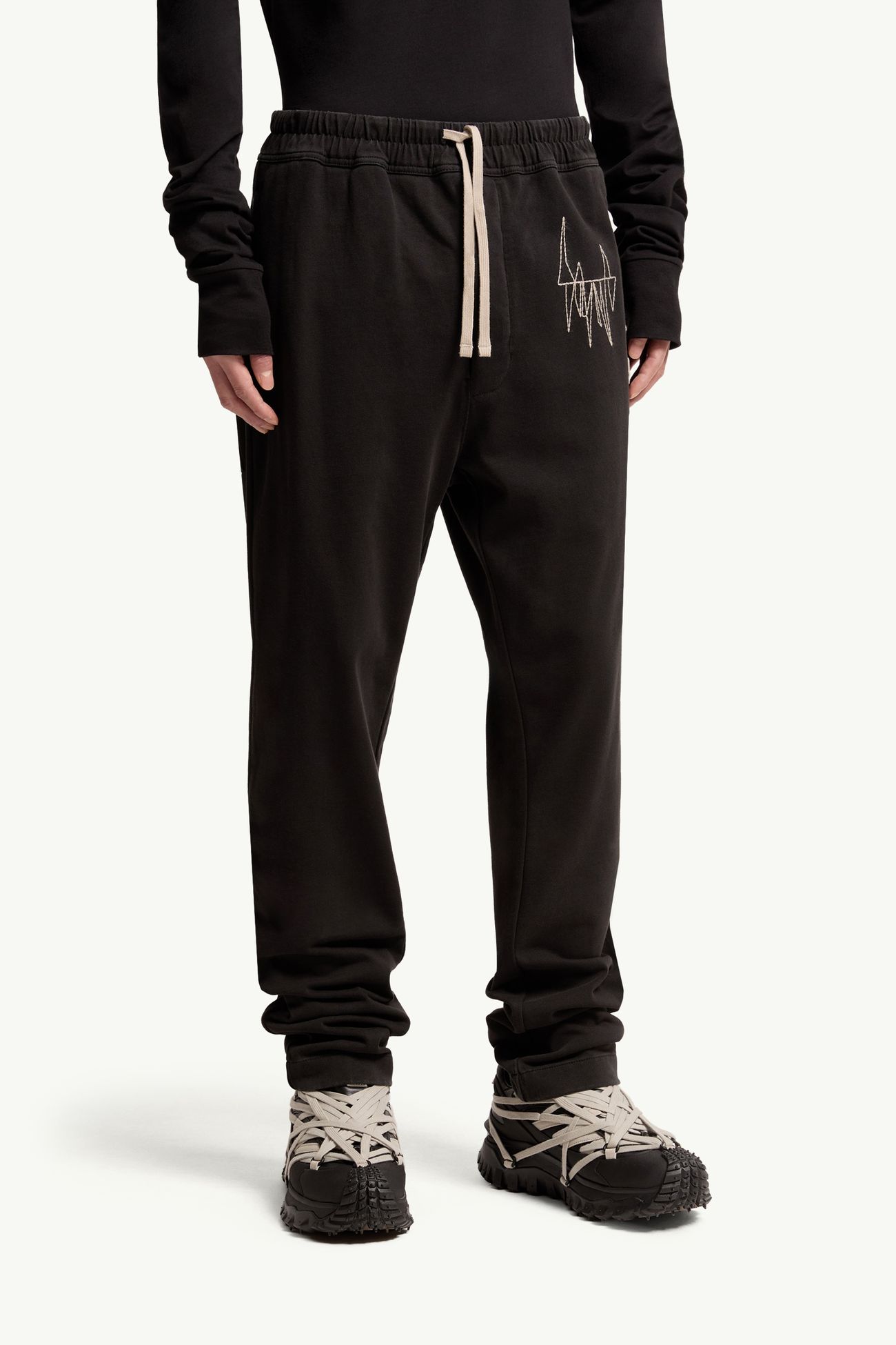 Moncler + Rick Owens Cotton Track Pants Gender Neutral Black Moncler 4