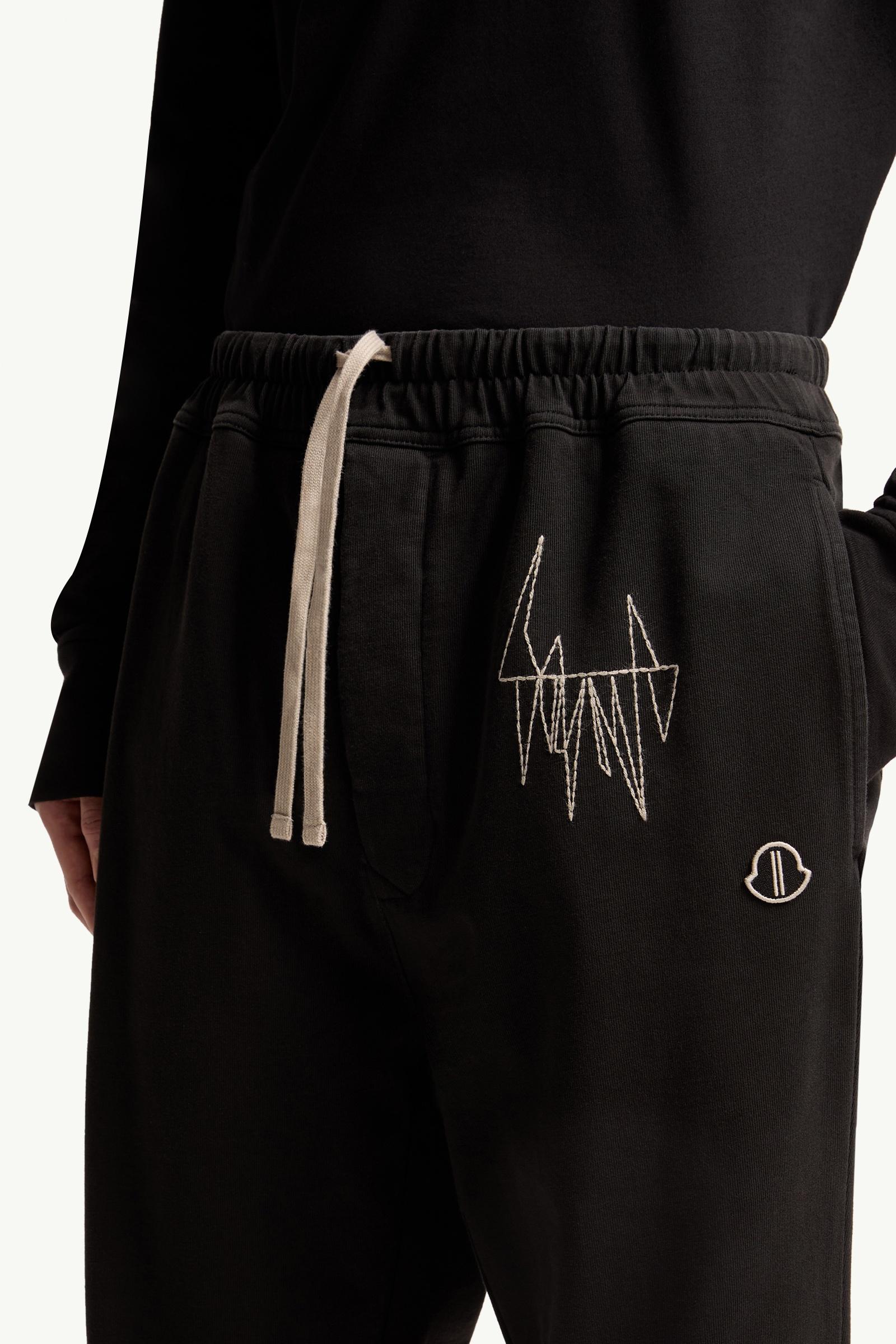 Black Moncler + Rick Owens Cotton Sweatpants - Pants & Shorts for