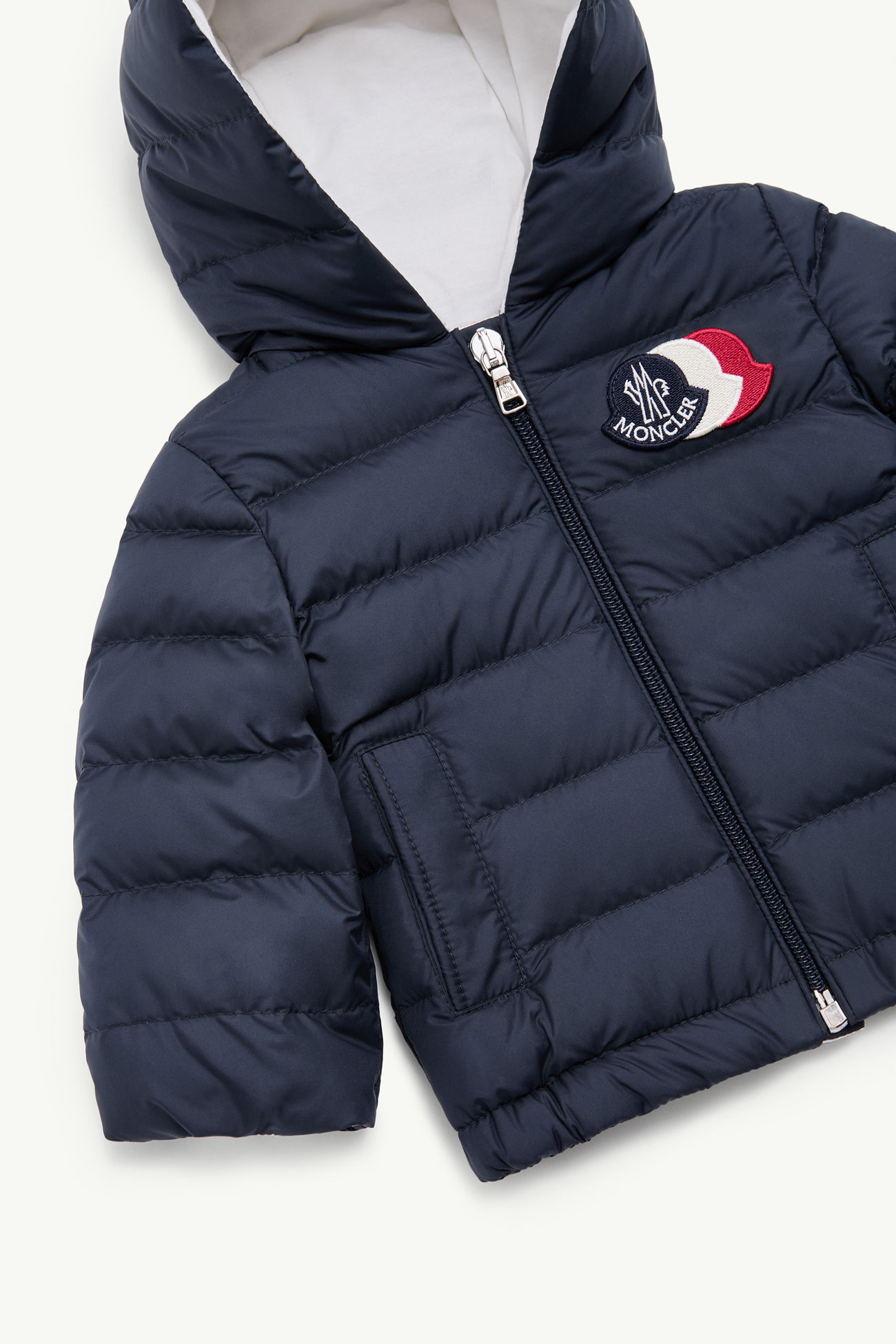 Piumino Hakan con cappuccio Bambino Blu Navy Moncler 3