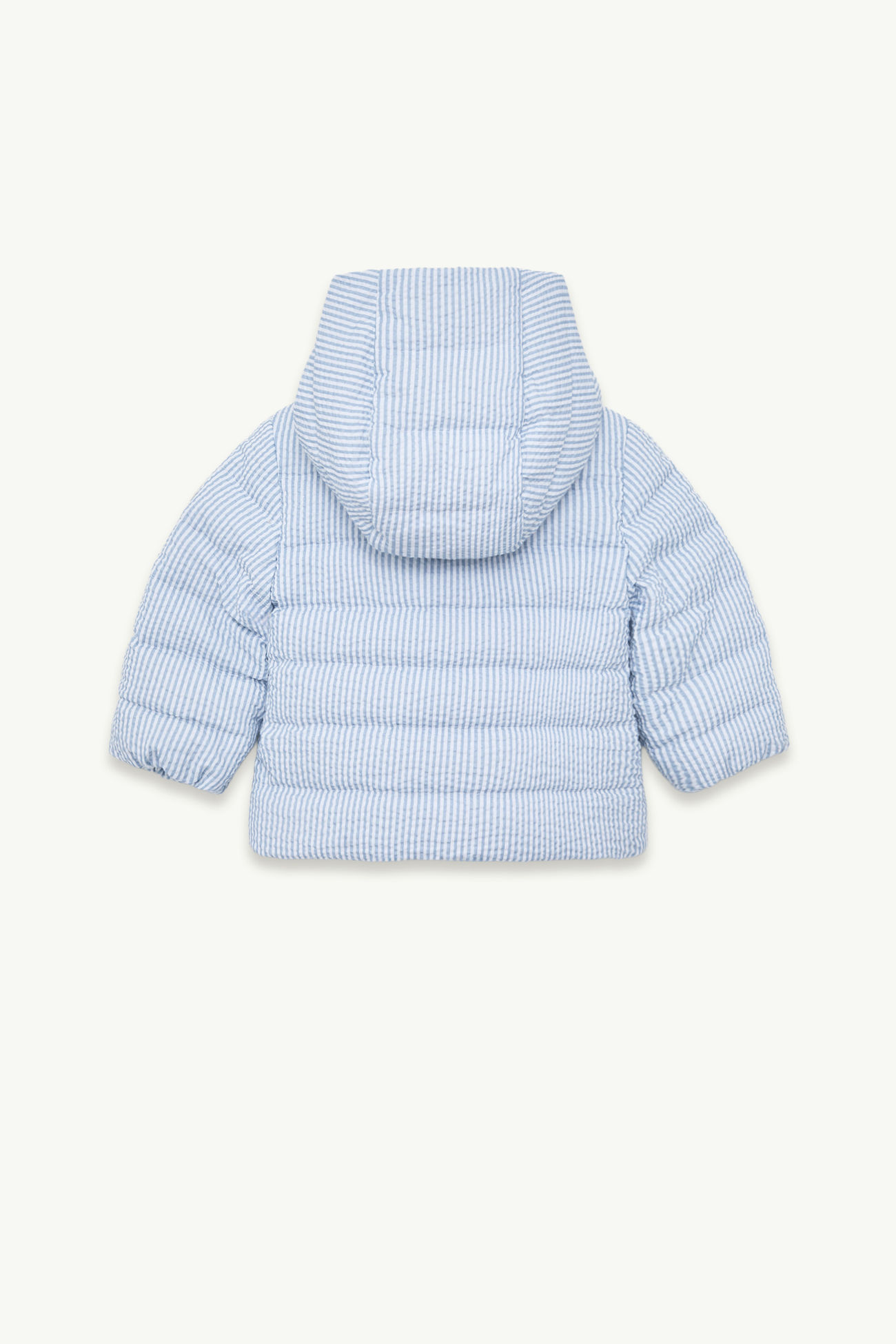 Haluk Daunenjacke aus Seersucker mit Kapuze Jungen Hellblau Moncler 2