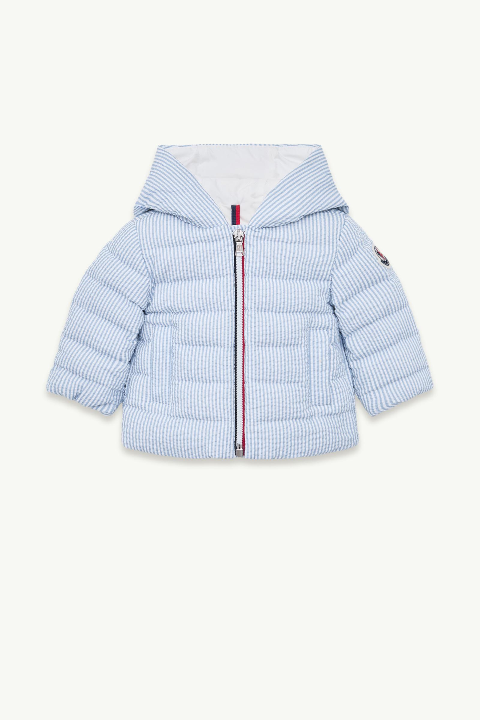 Doudoune à capuche Haluk en seersucker Garçon Bleu clair Moncler, 1 of 0