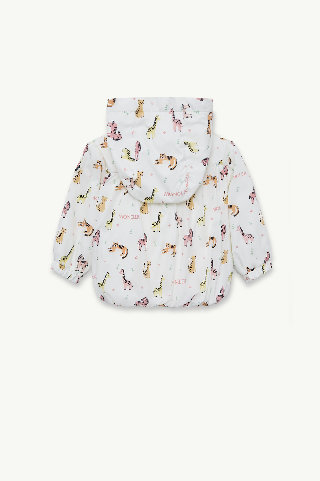 Veste de pluie Guniz à capuche et imprimé animal Fille Blanc & Rose Moncler 2