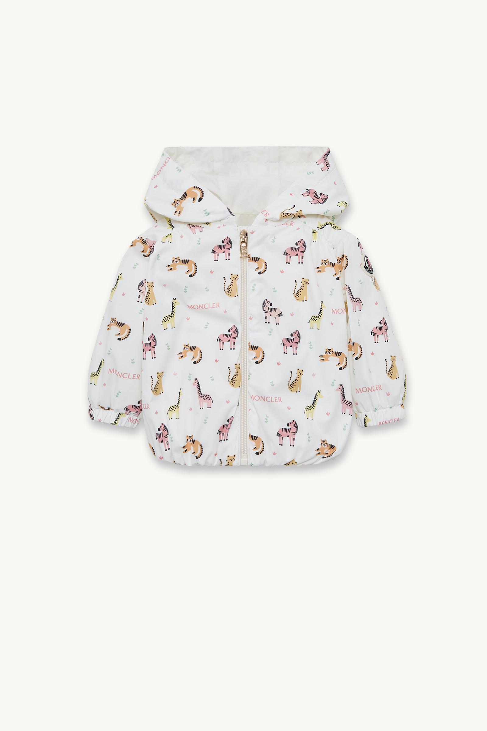 Veste de pluie Guniz à capuche et imprimé animal Fille Blanc & Rose Moncler, 1 of 0