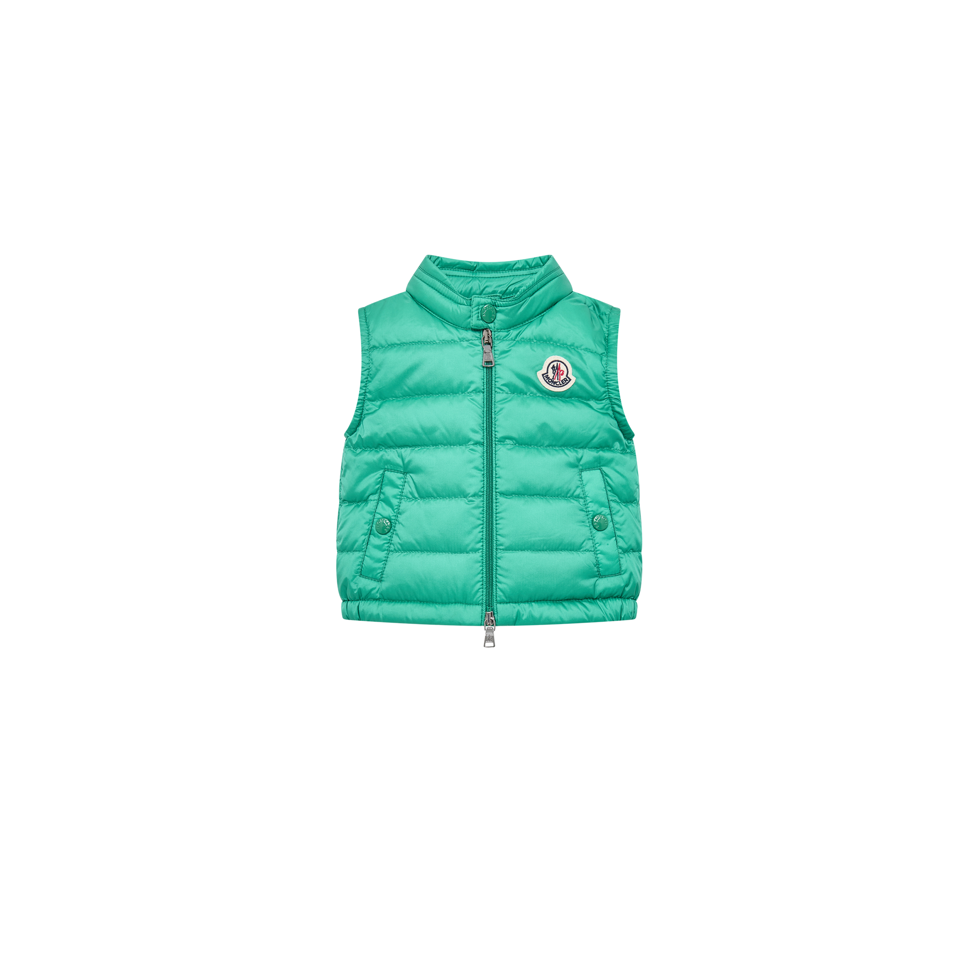 Moncler  New Amaury Packable Down Gilet for Boys in Green, Size: 3Y
