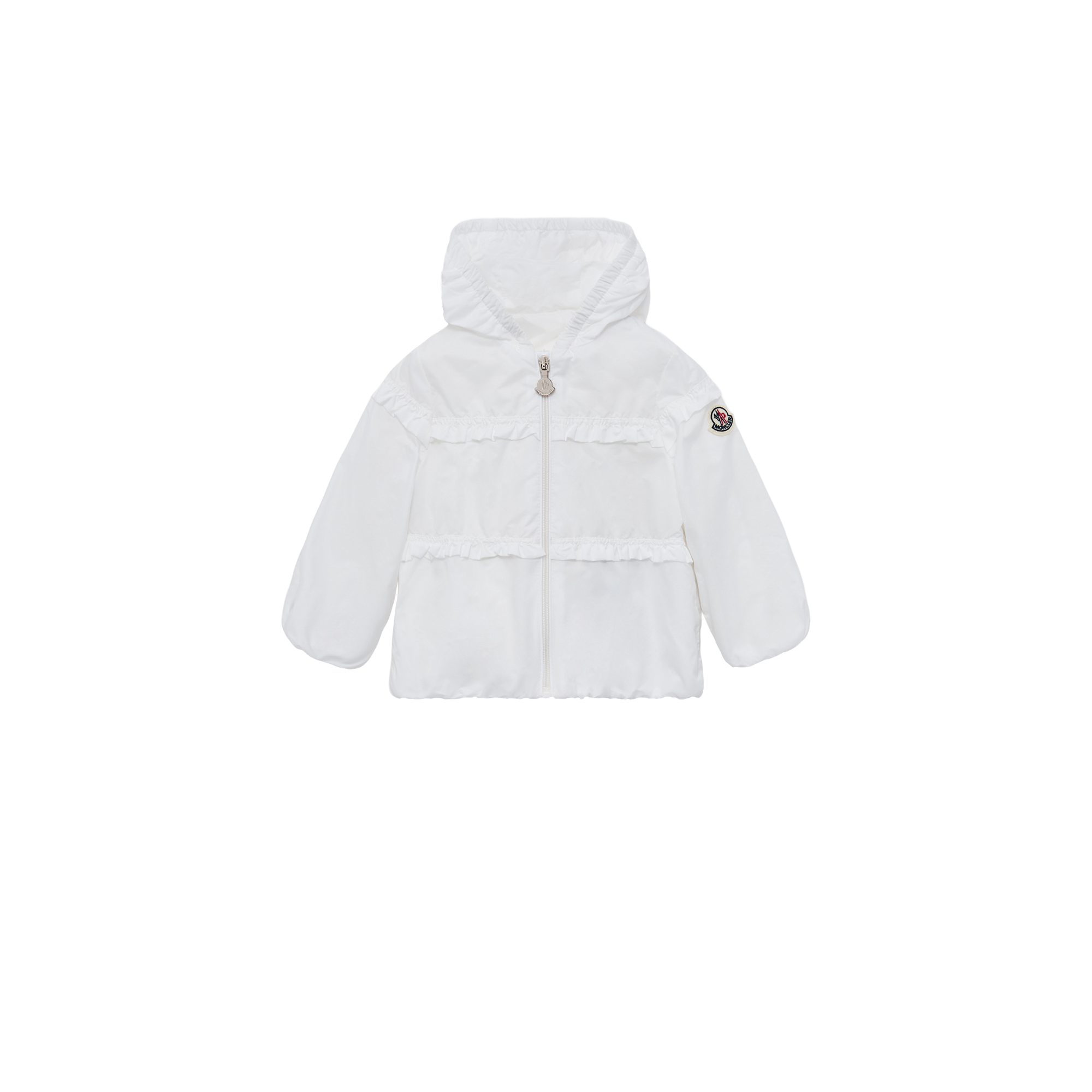 Moncler  Hiti Hooded Jacket for Girls in White, Size: 2Y