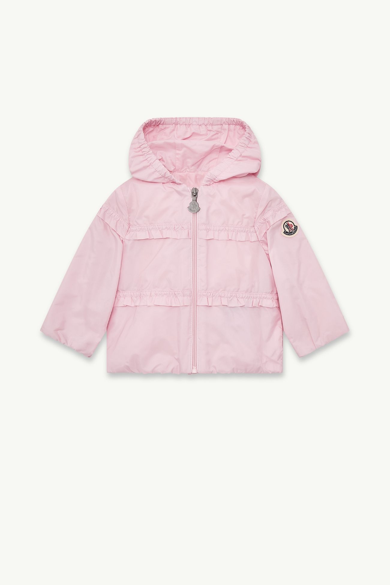 Hiti 후드 레인 재킷 키즈 여아 라이트 핑크 Moncler 0