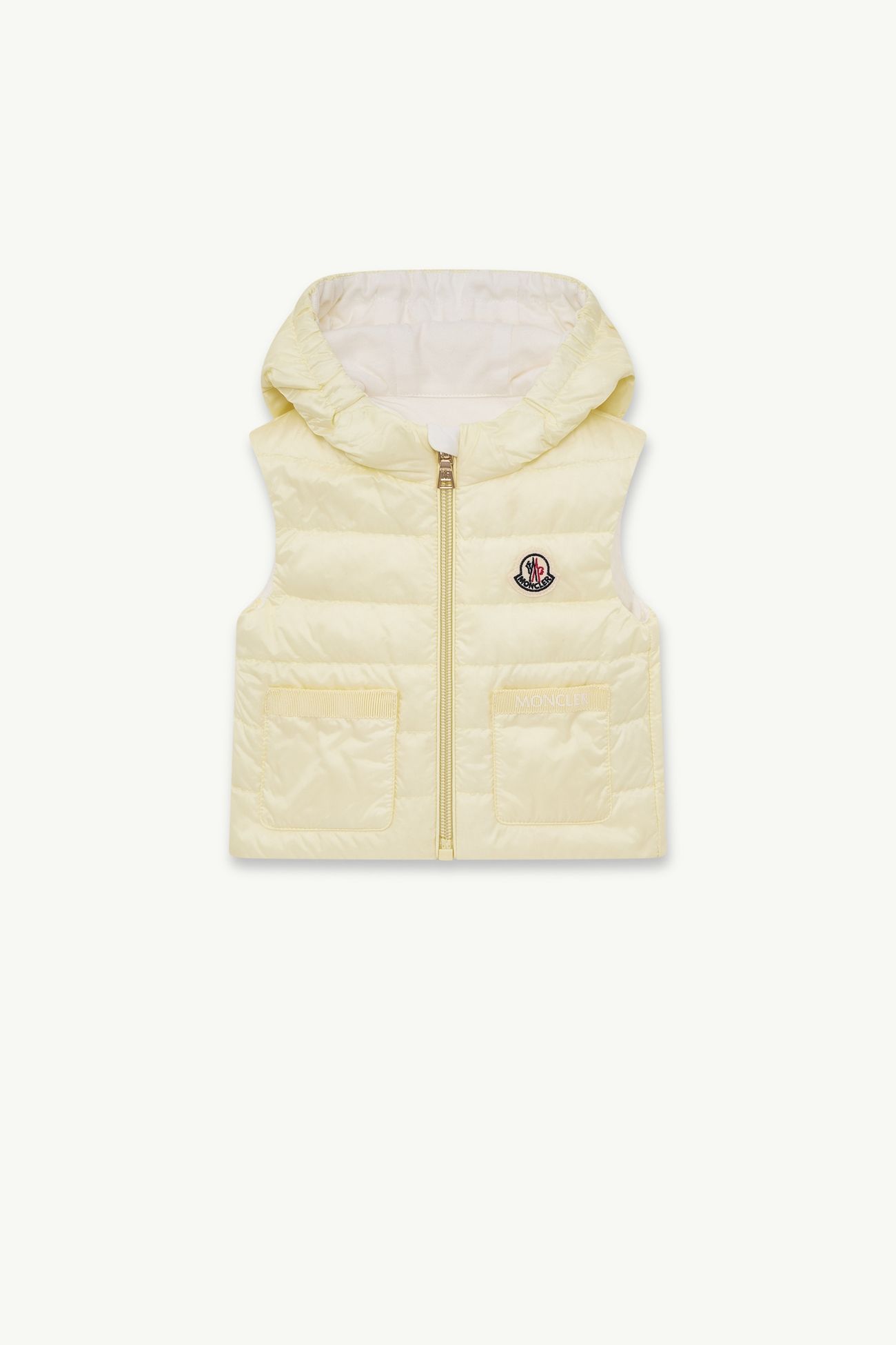 Lia連帽羽絨背心 女童 淺黃色 Moncler 0