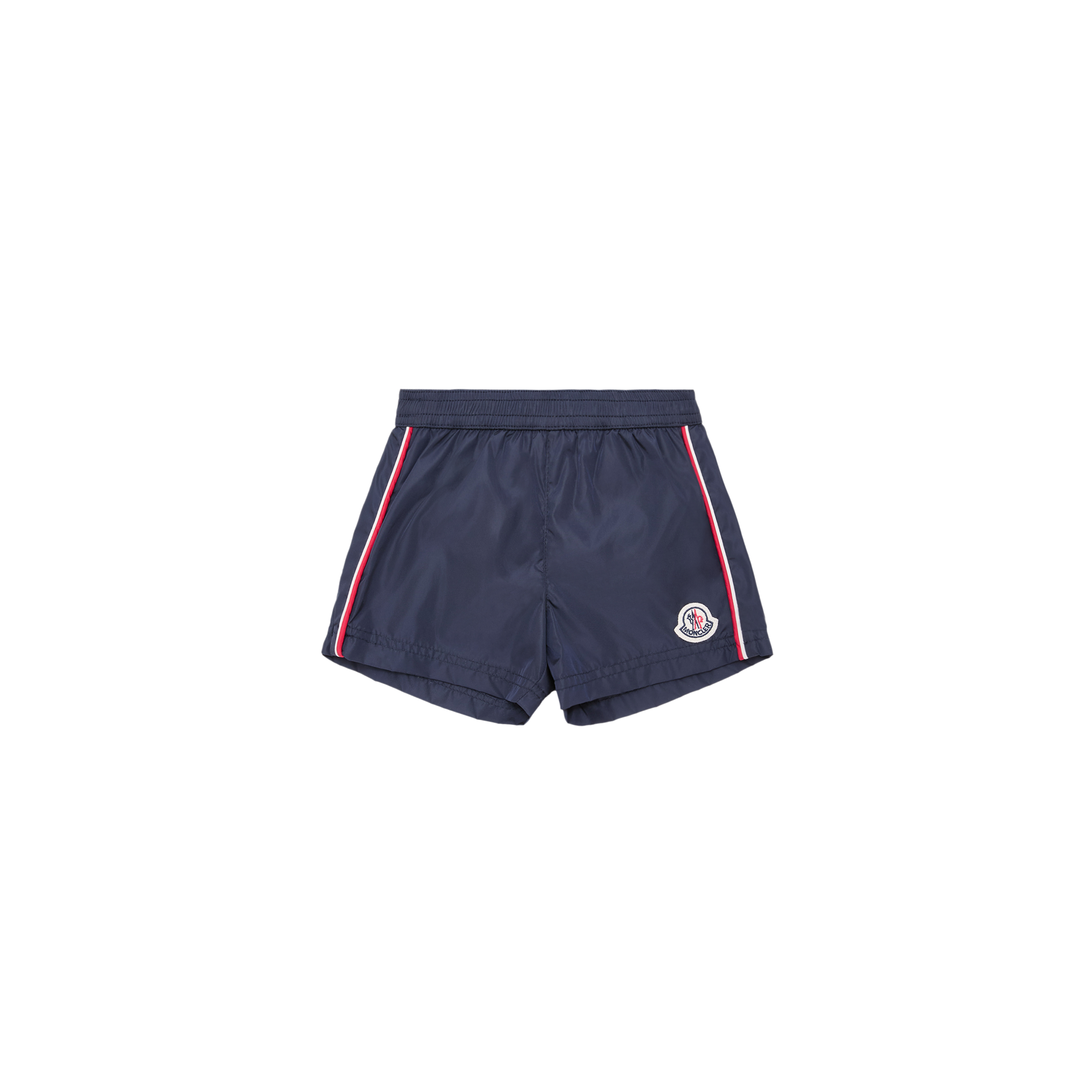 Moncler  Tricolour-Trimmed Swim Shorts for Boys in Blue, Size: 2Y