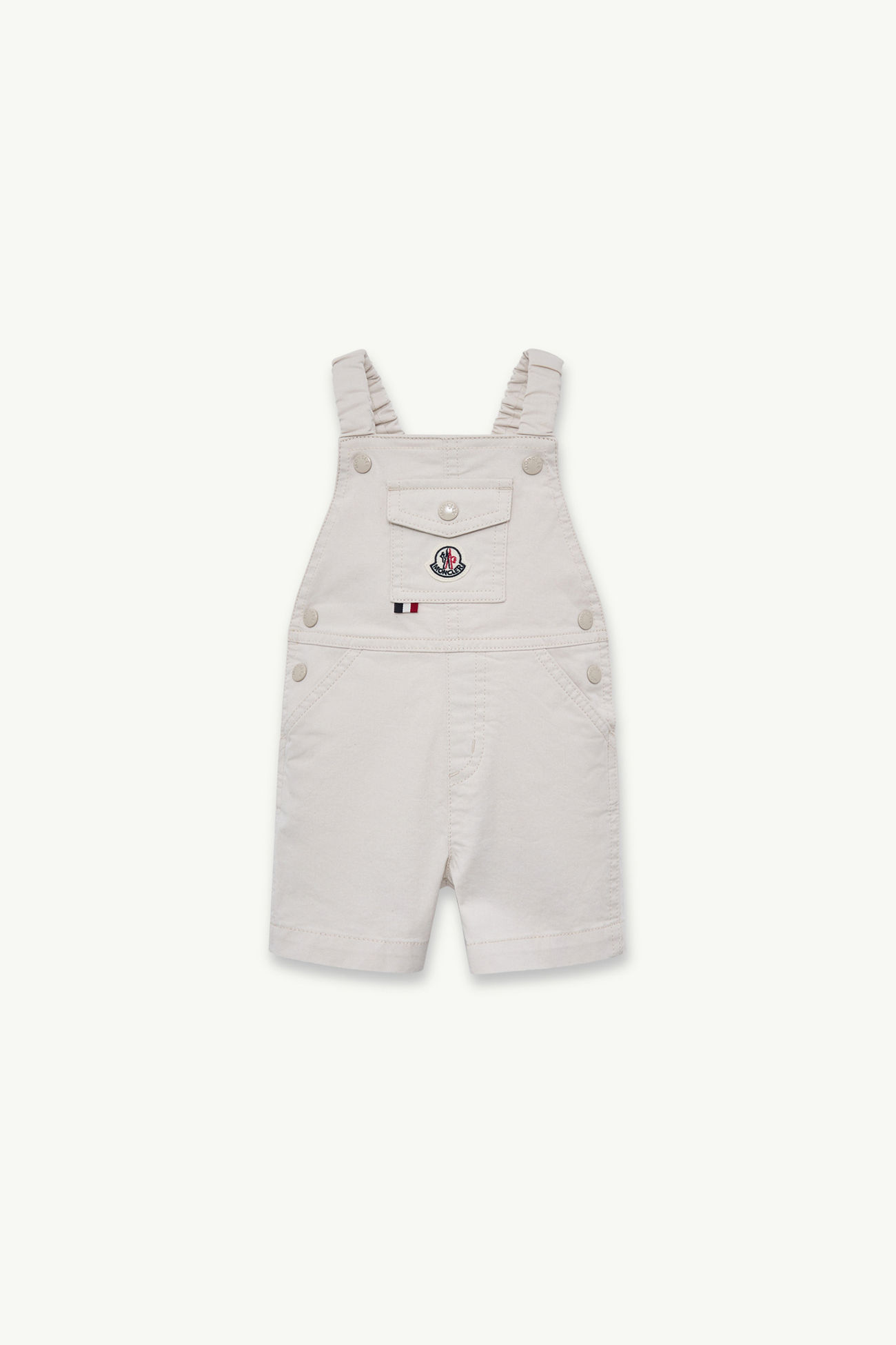 Salopette en coton à logo Mixte Beige Clair Moncler 0
