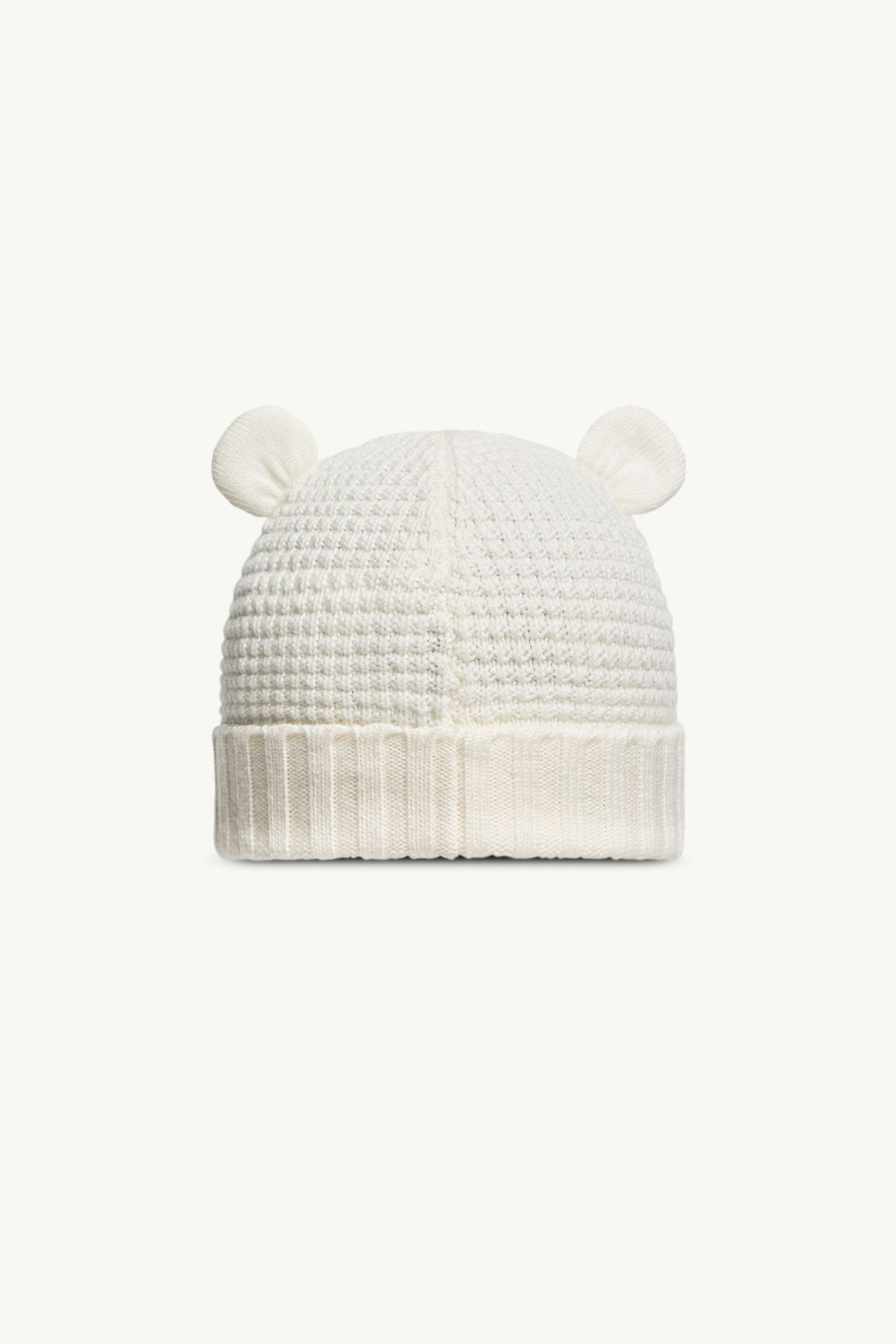 Bonnet en laine avec oreilles d'ours en peluche Mixte Blanc Moncler 2
