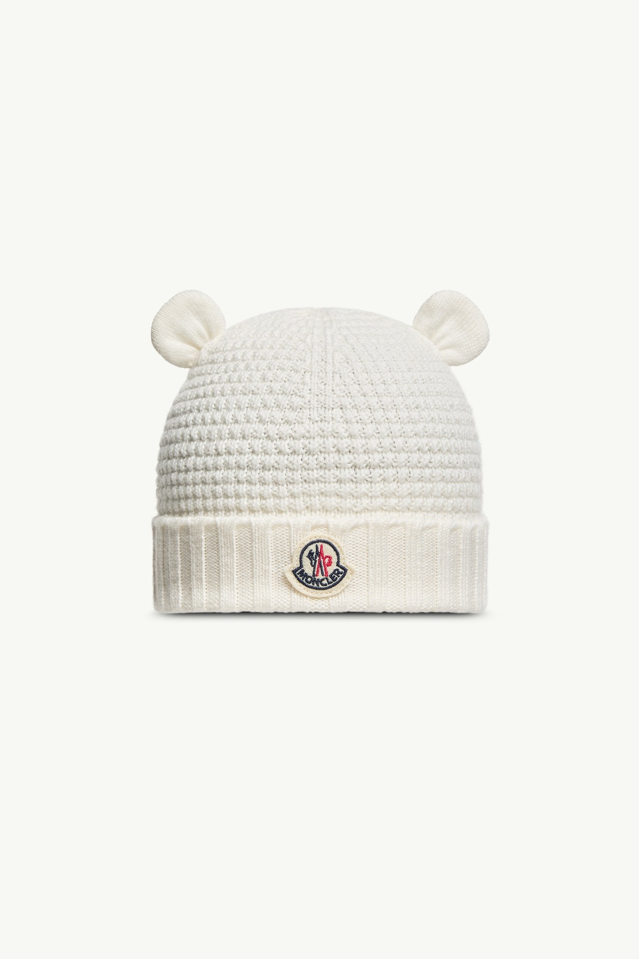 泰迪熊耳朵羊毛冷帽 中性 白色 Moncler 0