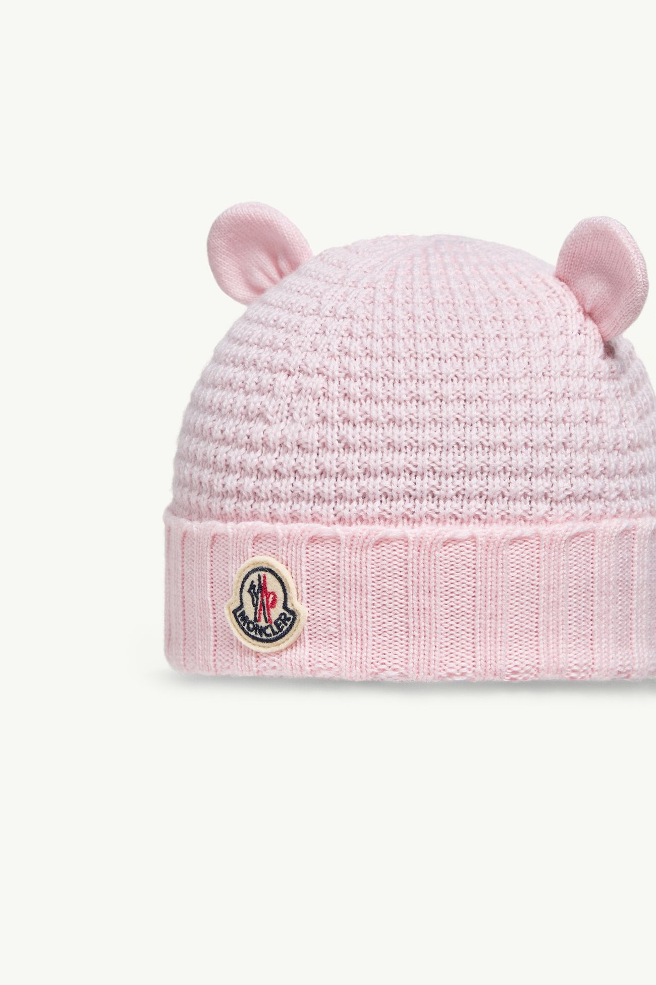 婴儿羊毛便帽饰有泰迪熊耳朵 女童 浅粉色 Moncler 1