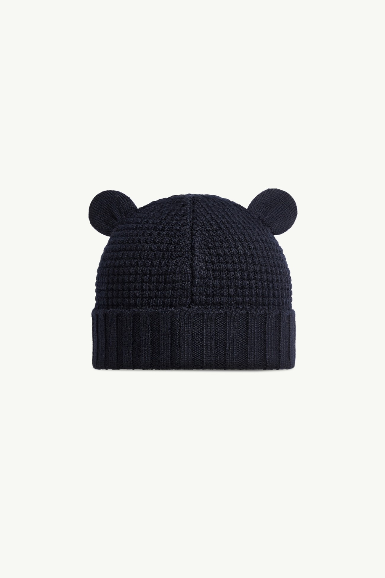 Wool Beanie with Teddy Bear Ears Gender Neutral Navy Blue Moncler 2