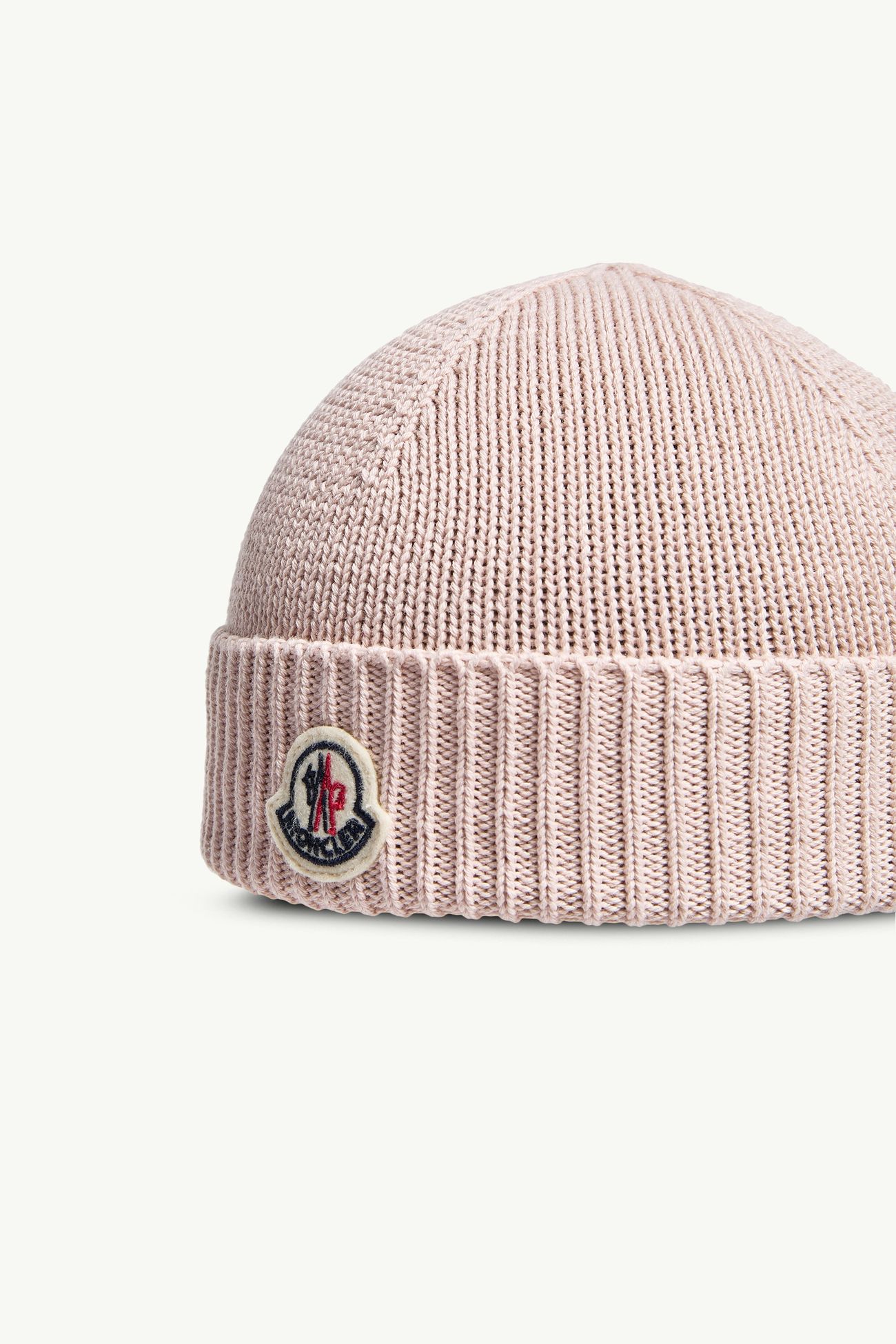 Logo Cotton Beanie Girl Pink Moncler 1