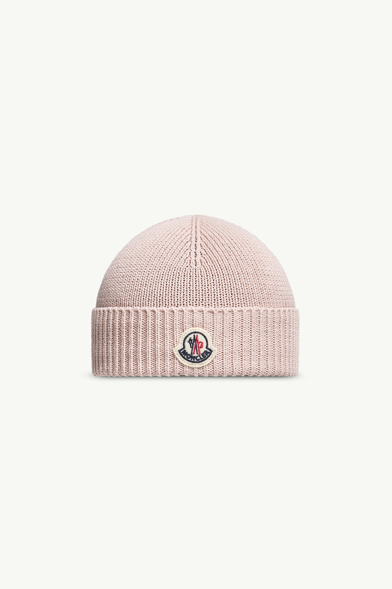 Logo Cotton Beanie Girl Pink Moncler 0