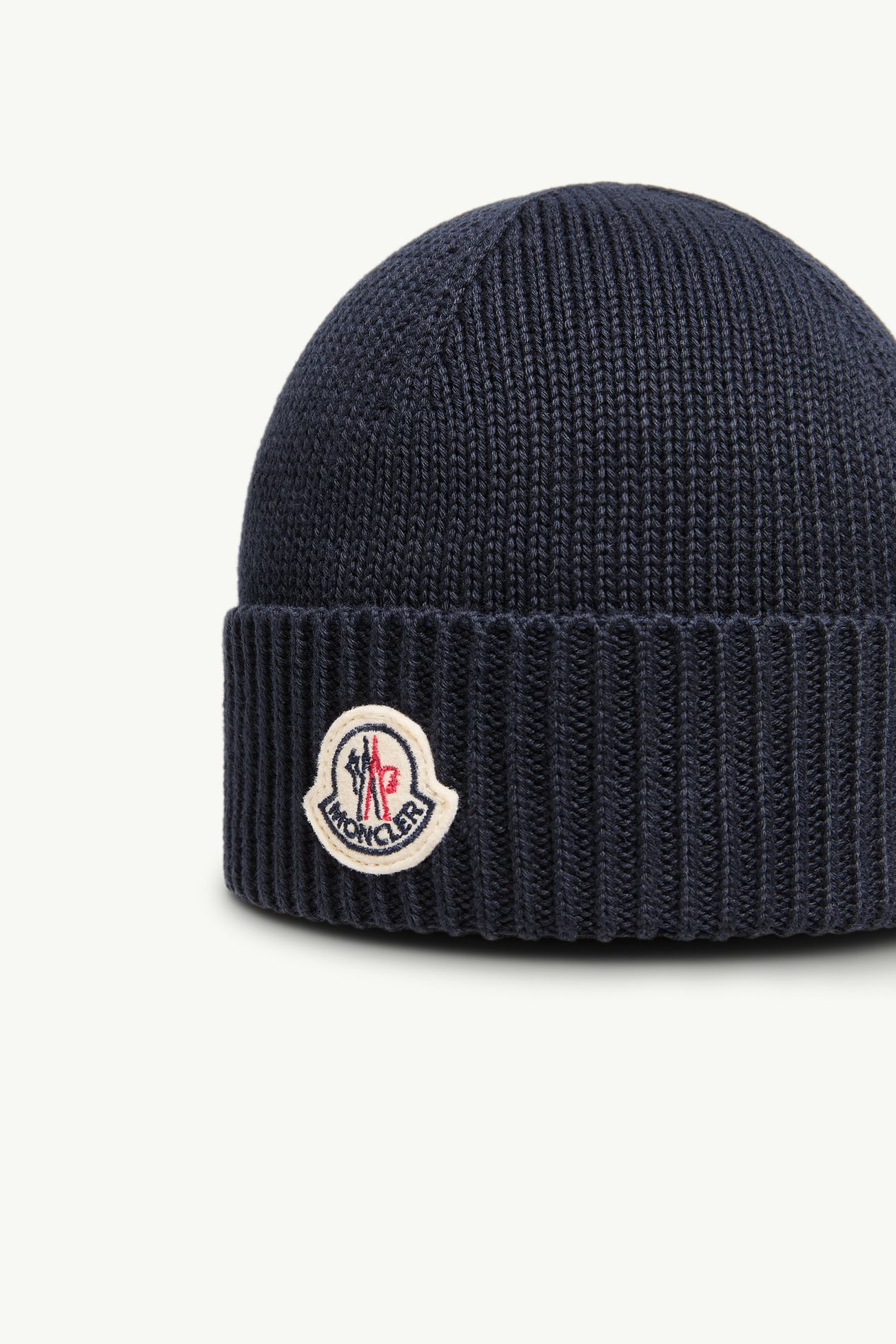 Mütze aus Baumwolle mit Logo Genderneutral Navyblau Moncler 1