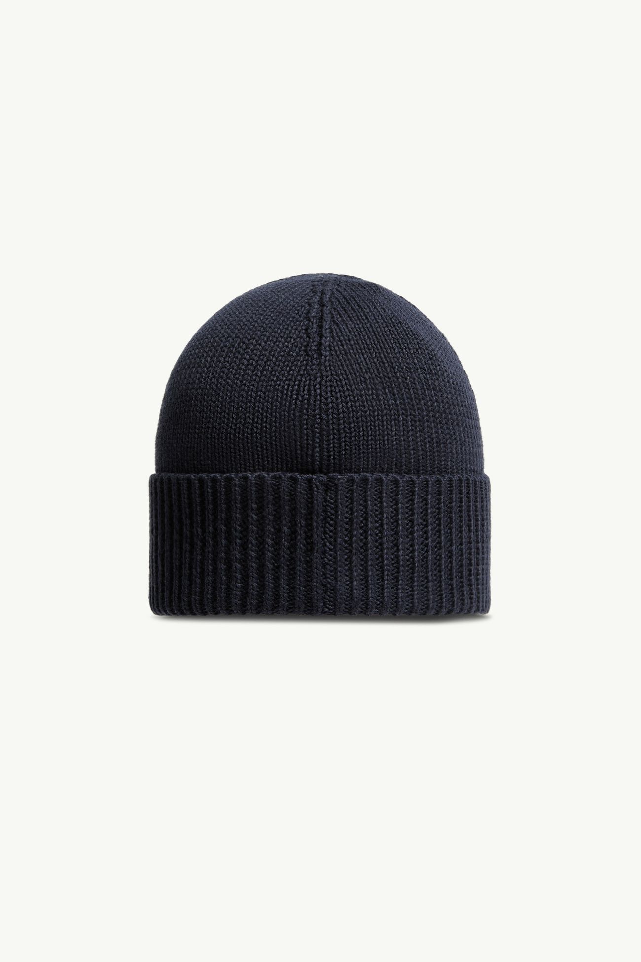 Logo Cotton Beanie Gender Neutral Navy Blue Moncler 2