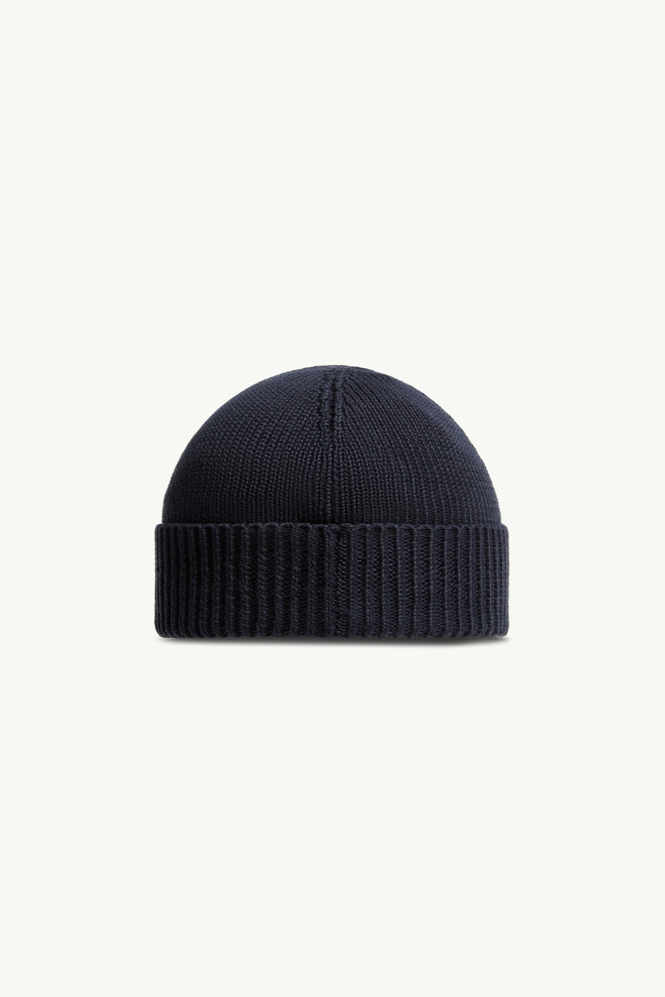 Logo Cotton Beanie Gender Neutral Navy Blue Moncler 2