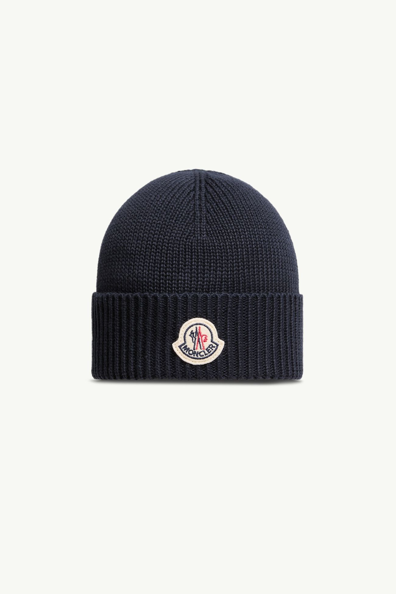 Bonnet en coton à logo Mixte Bleu marine Moncler 0