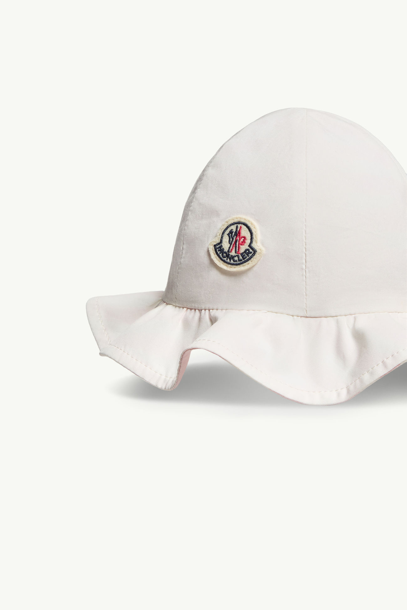 Chapeau réversible à bord large en coton Fille Blanc Moncler 1