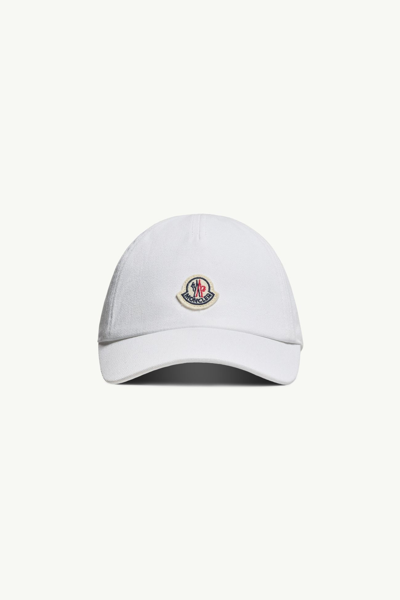 Cotton Gabardine Baseball Cap Gender Neutral White Moncler 0