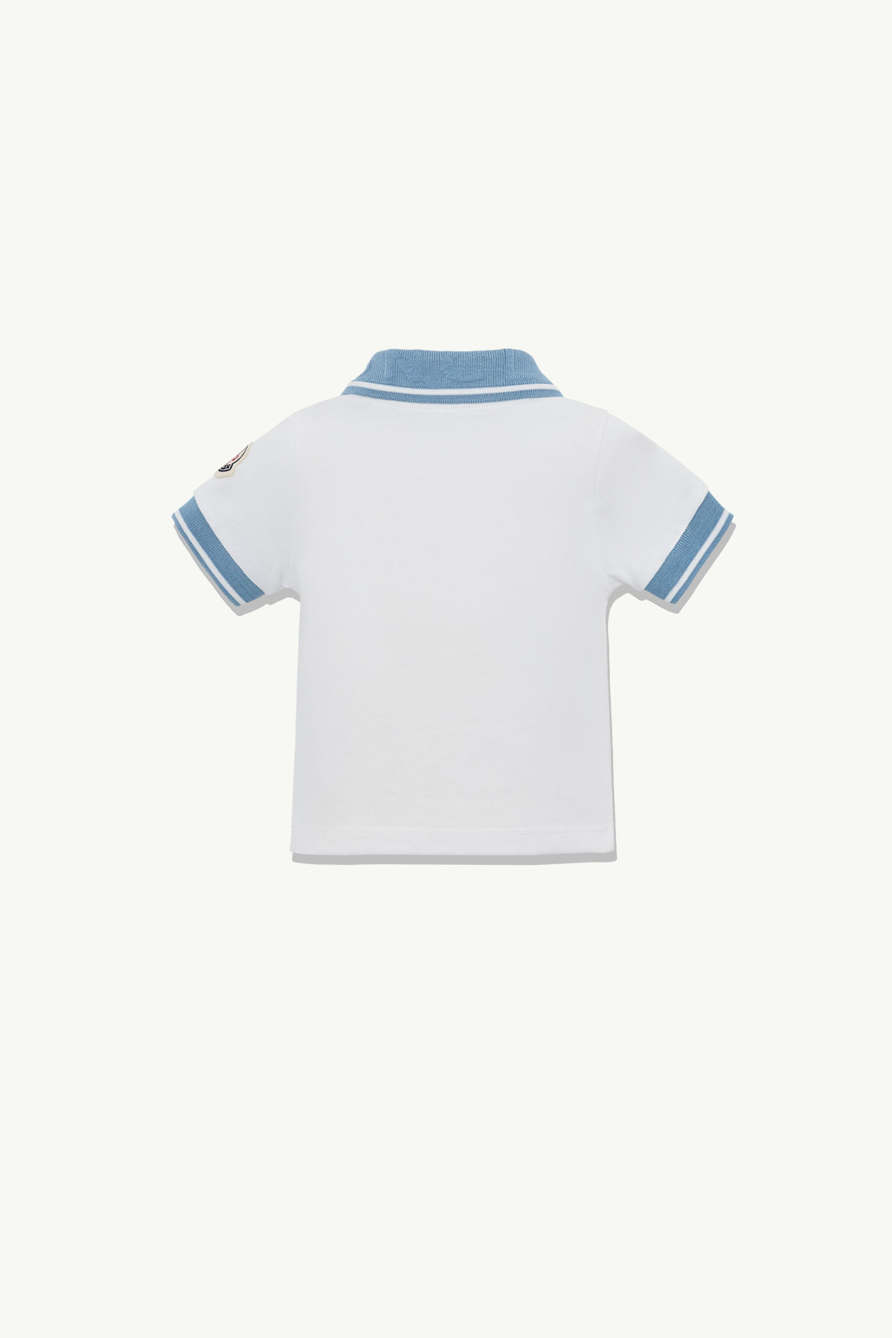 Logo Cotton Piquet Polo Shirt Boy White Moncler 2