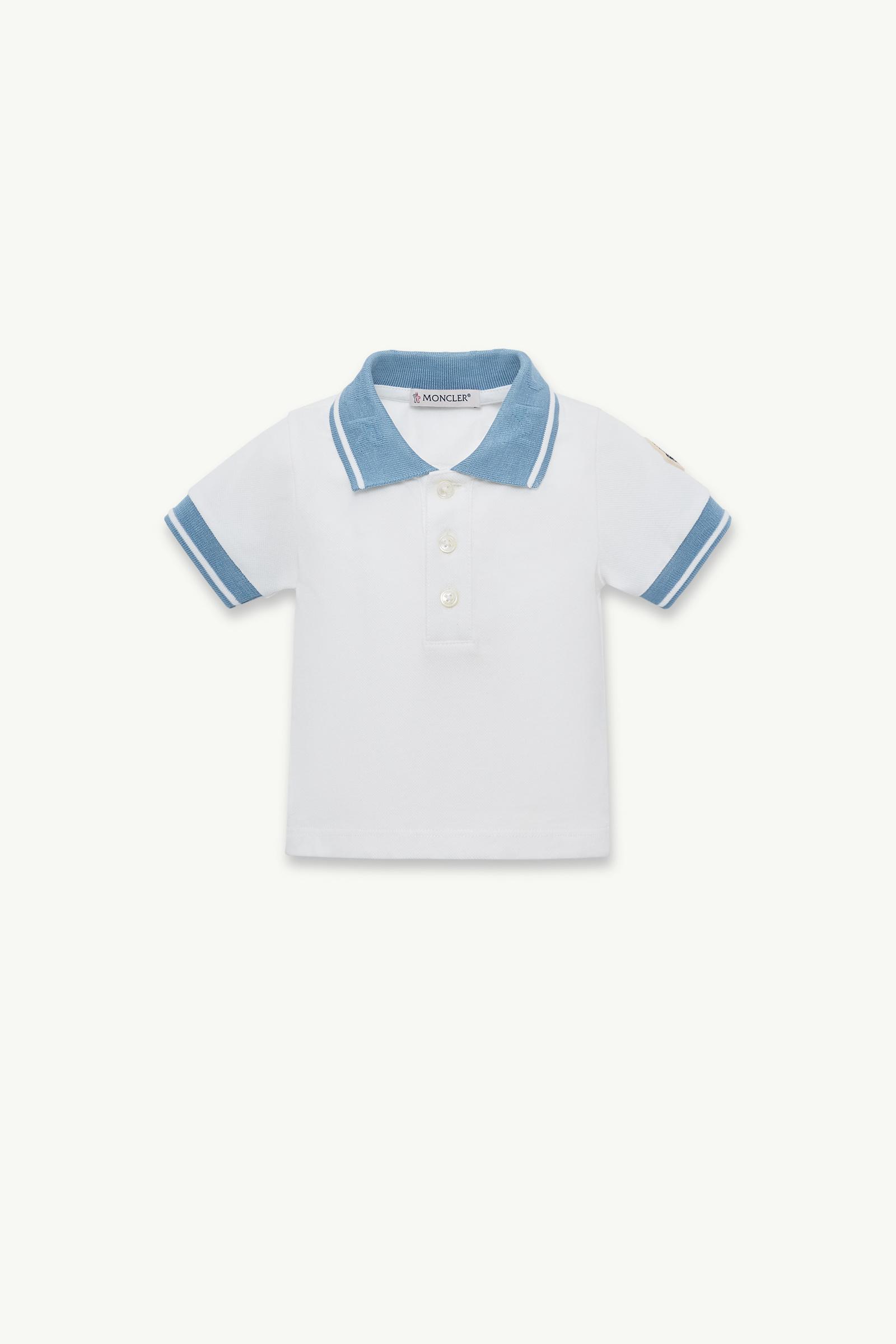 Logo Cotton Piquet Polo Shirt Boy White Moncler, 1 of 0