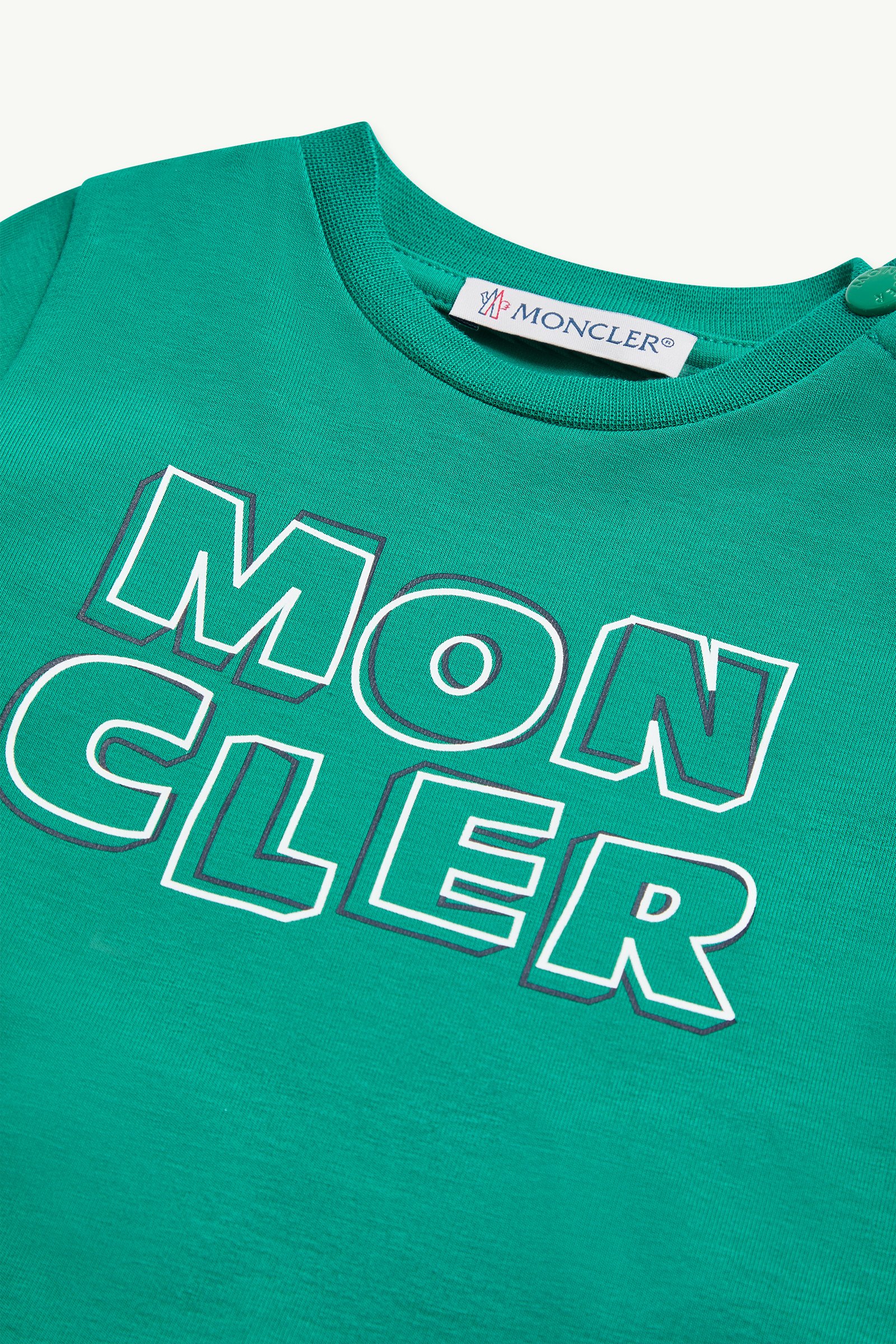 Bright Green Logo Motif Cotton T-Shirt - Clothing for Children