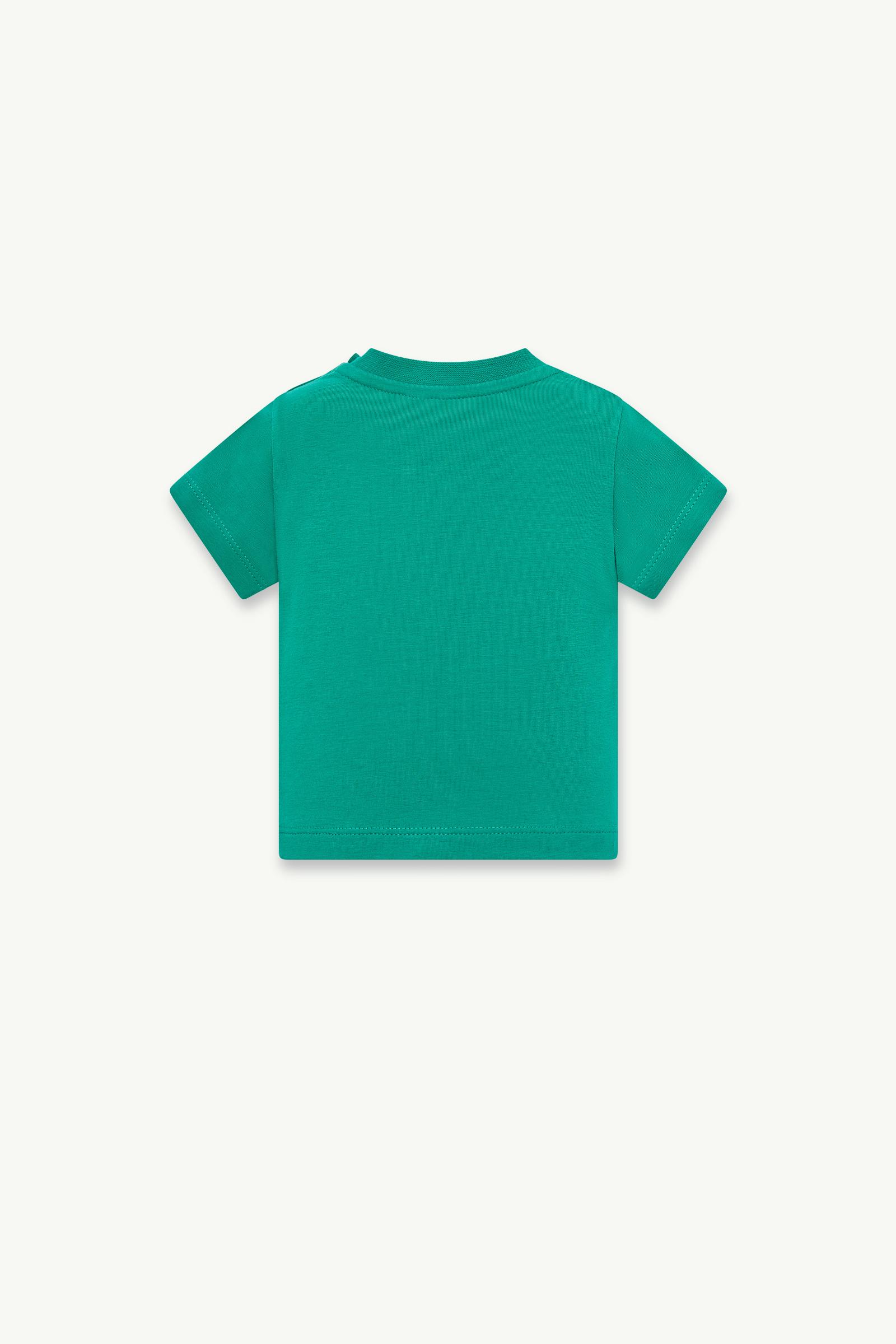 Bright Green Logo Motif Cotton T-Shirt - Clothing for Children