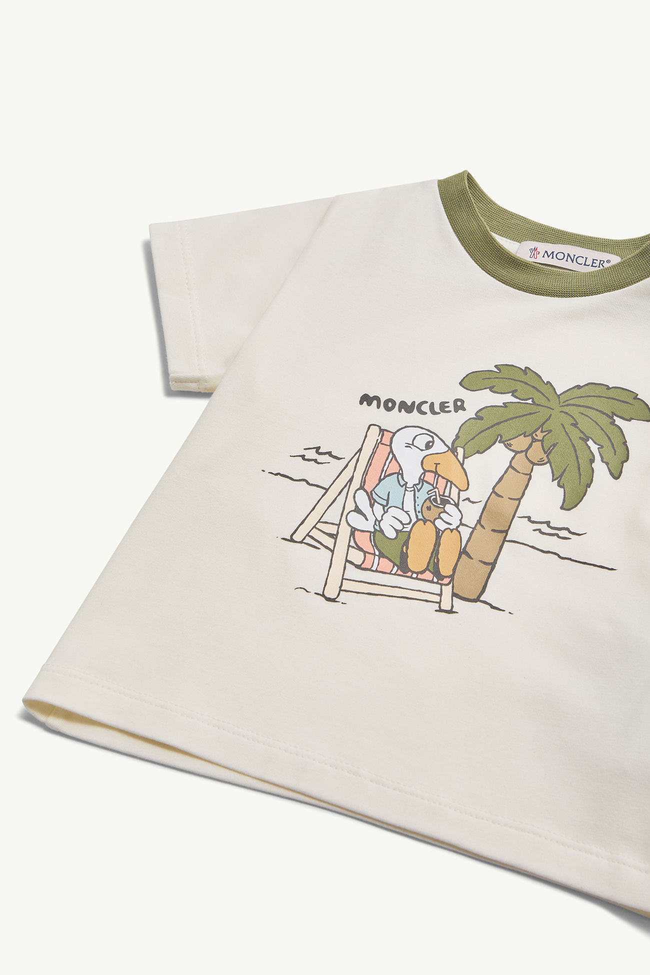 MonDuck Print T-Shirt aus Baumwollmischung Jungen Weiß Moncler 1