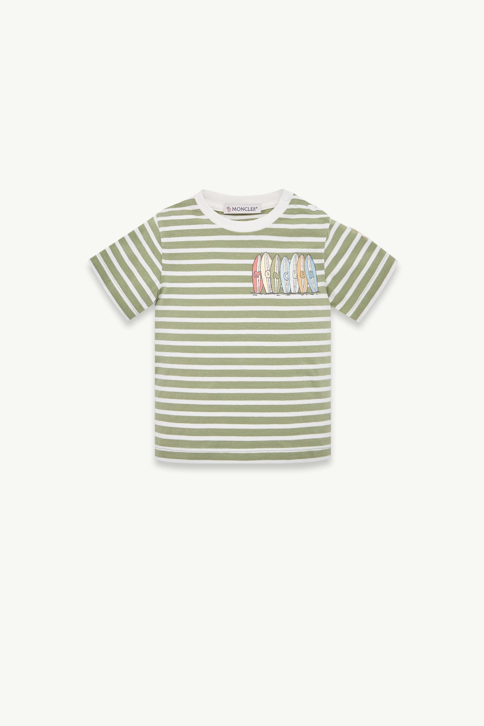 Surf Board Logo Cotton Blend T-Shirt Boy Sage Green Moncler, 1 of 0