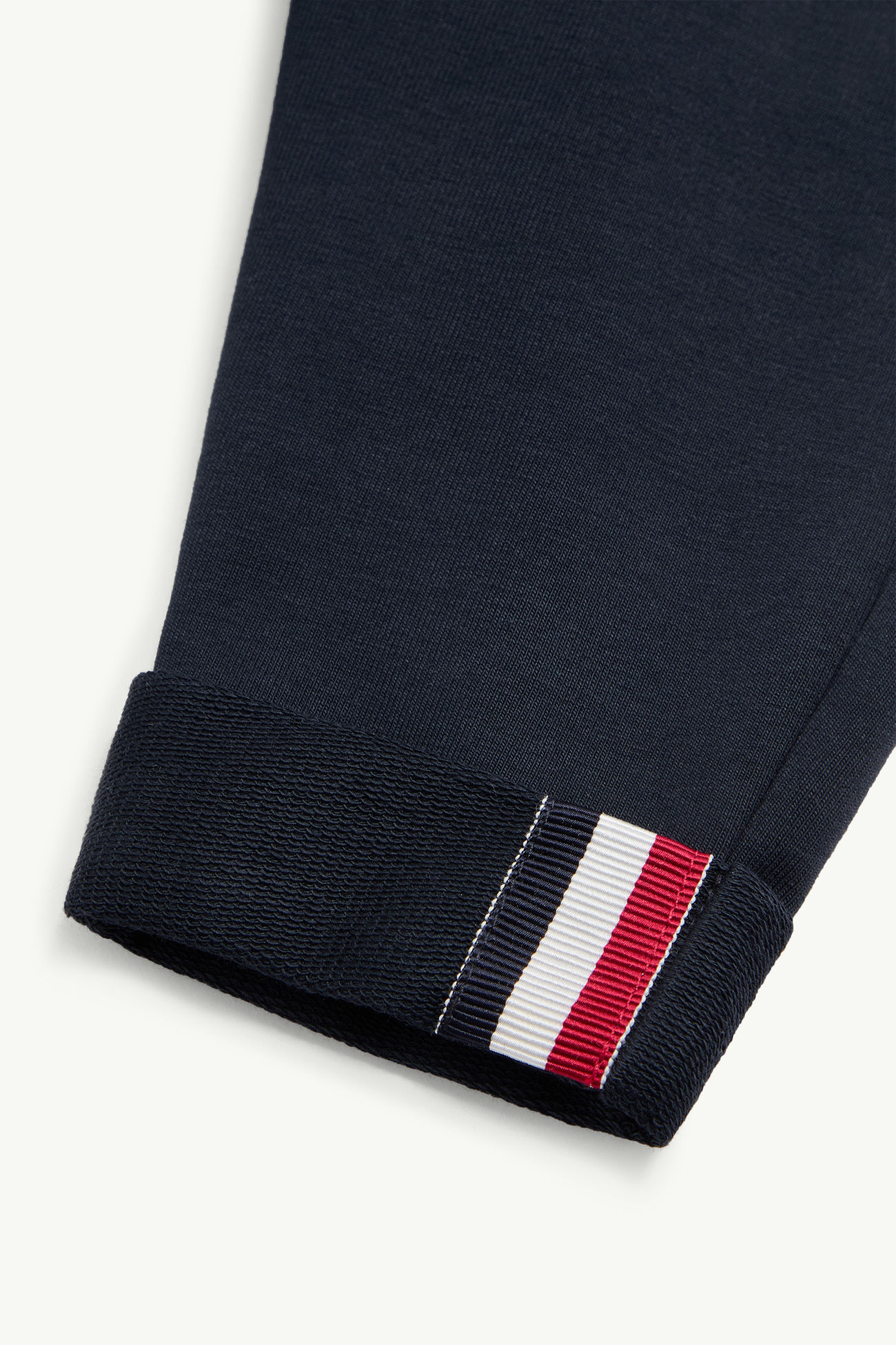 Pantalon de survêtement en coton à bords tricolores Garçon Bleu marine Moncler 1