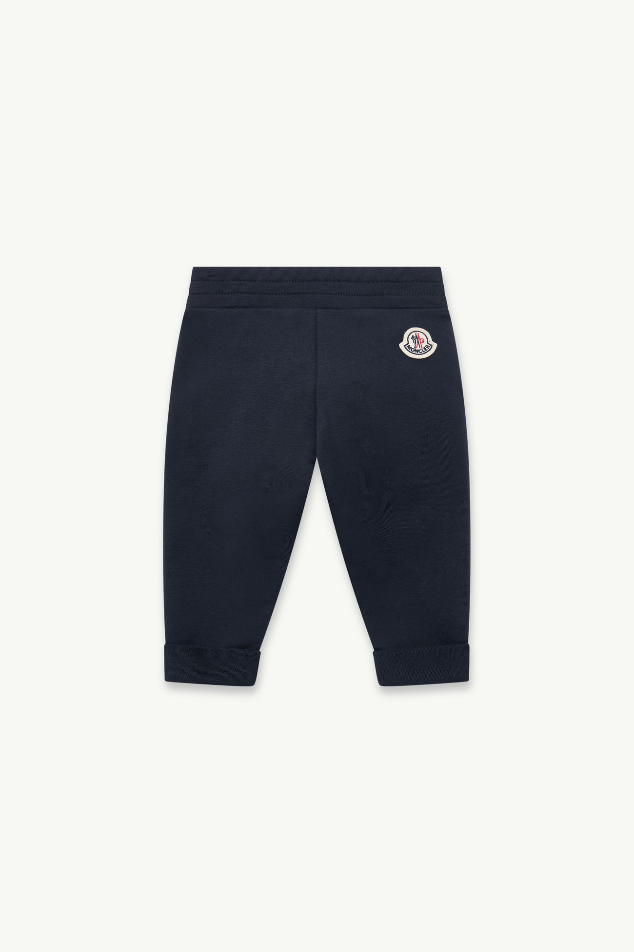 Pantalones deportivos de algodón con ribetes tricolor Niño Azul marino Moncler 2