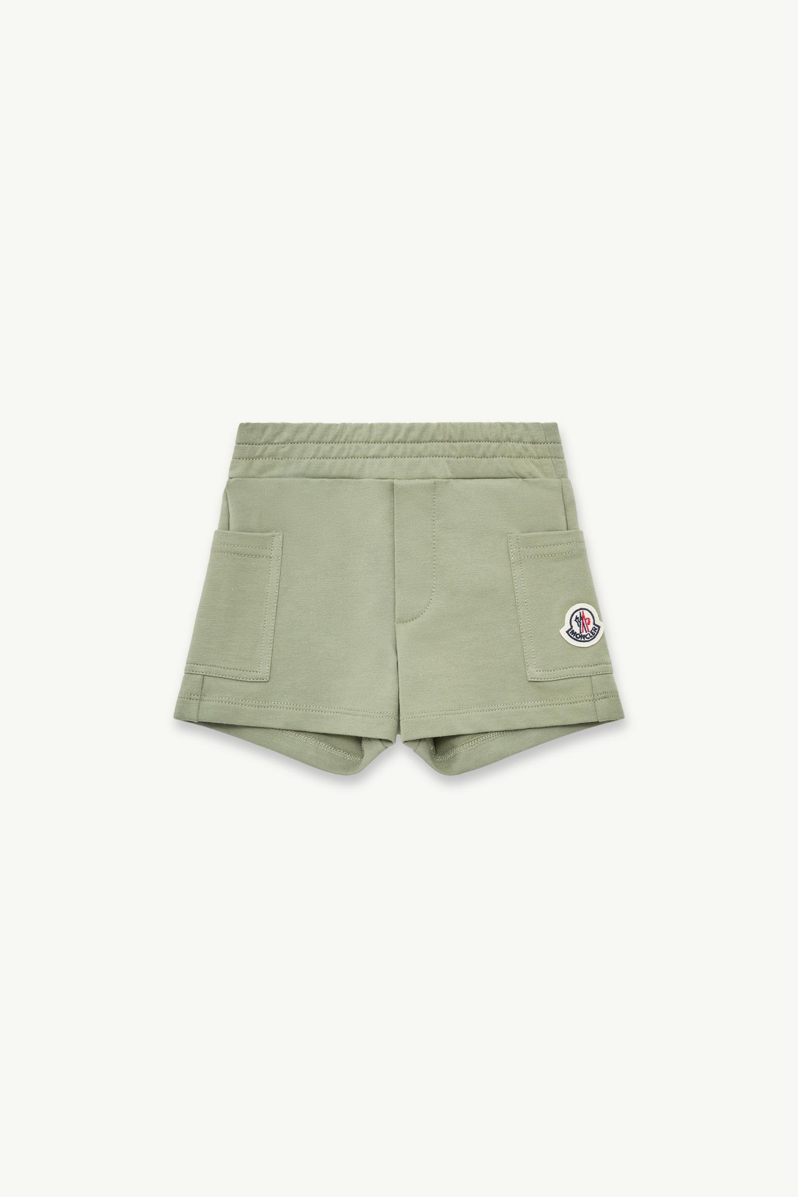 Logo Cotton Blend Shorts Boy Sage Green Moncler, 1 of 0