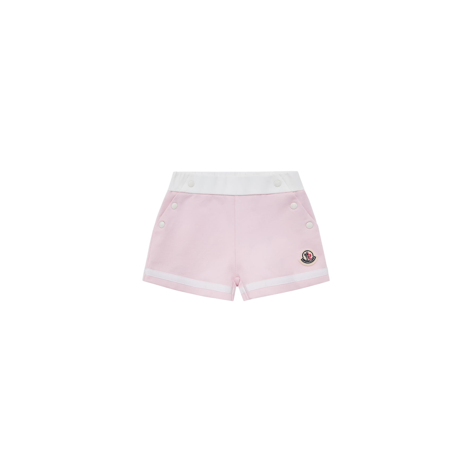 Moncler  Logo Cotton Blend Shorts for Girls in Pink, Size: 2Y