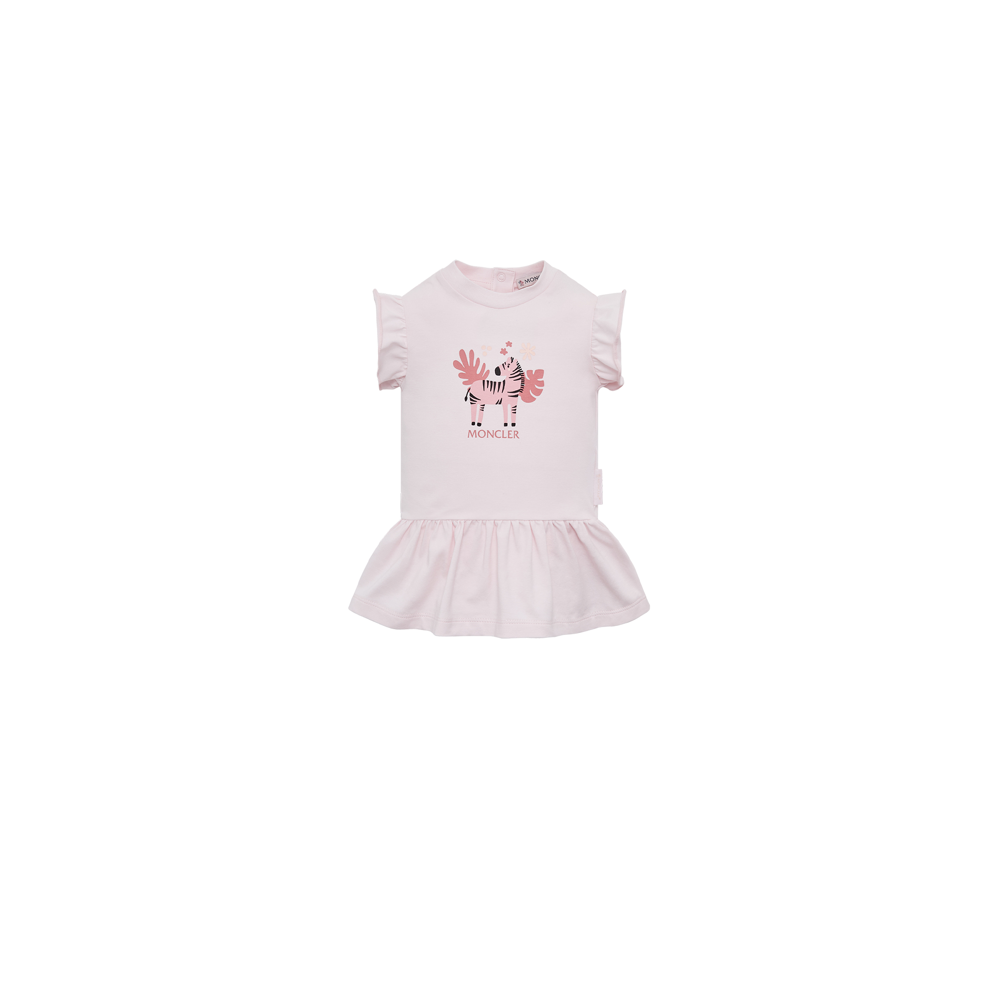 Moncler  Zebra Print Cotton Dress for Girls in Pink, Size: 3Y
