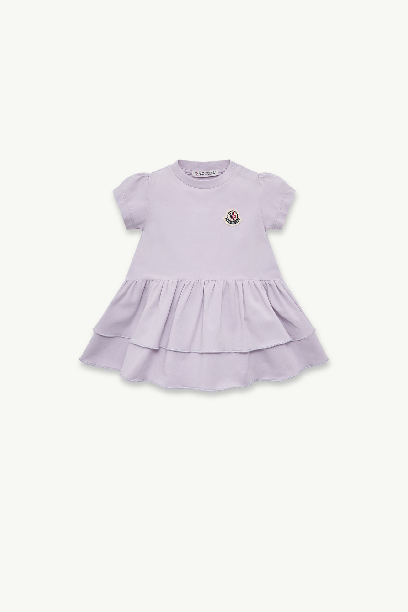 Robe en coton à volants Fille Lilas Moncler 0